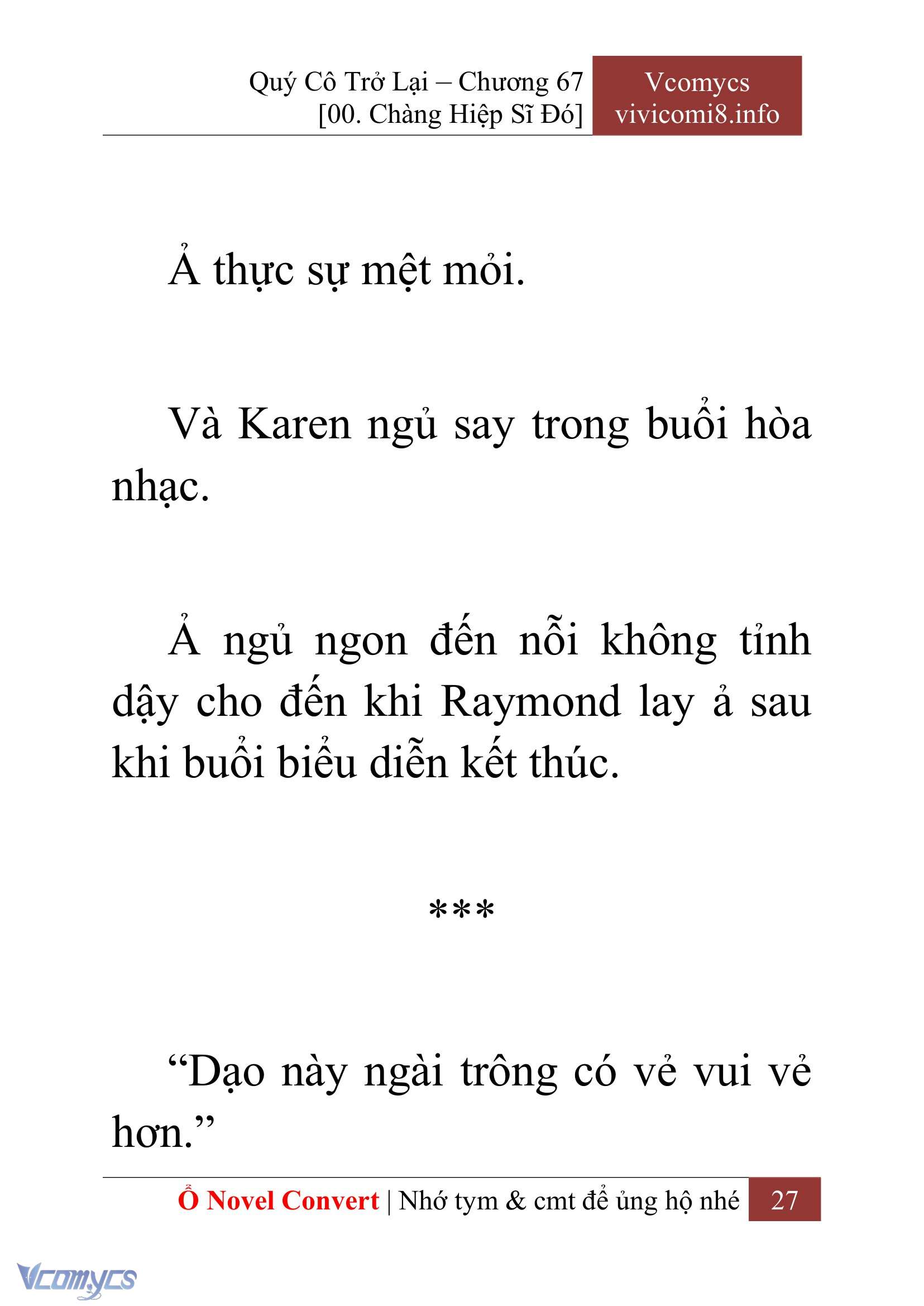 [Novel] Quý Cô Trở Lại Chapter 67 - Trang 30