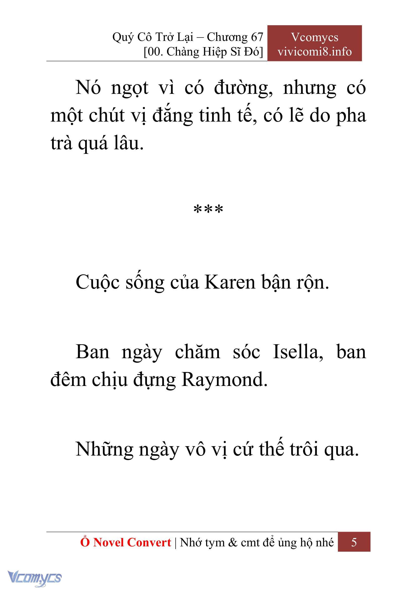 [Novel] Quý Cô Trở Lại Chapter 67 - Trang 8