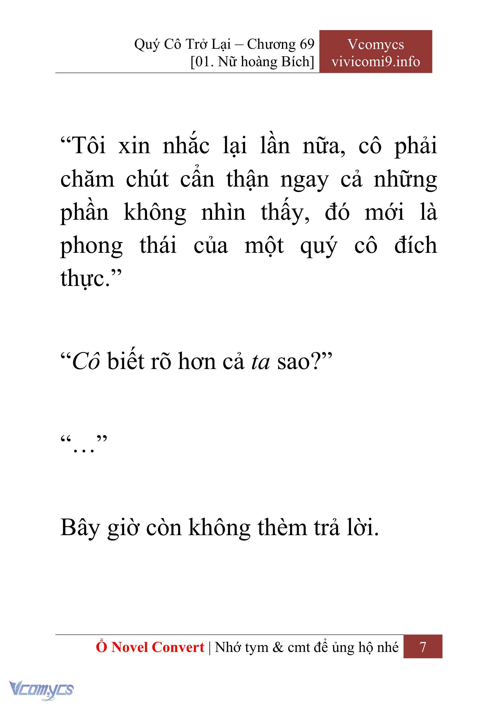 [Novel] Quý Cô Trở Lại Chapter 69 - Trang 10