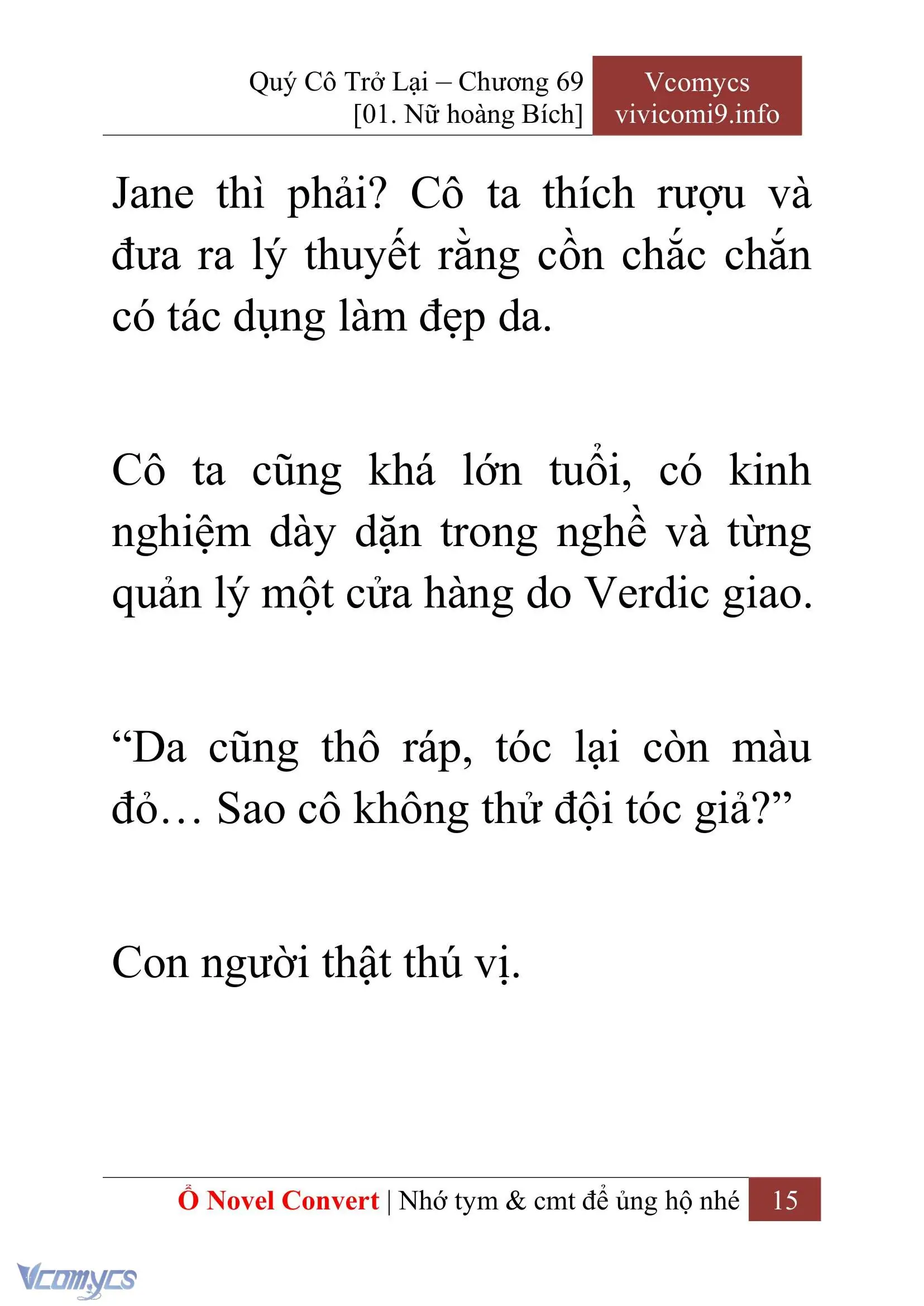 [Novel] Quý Cô Trở Lại Chapter 69 - Trang 18