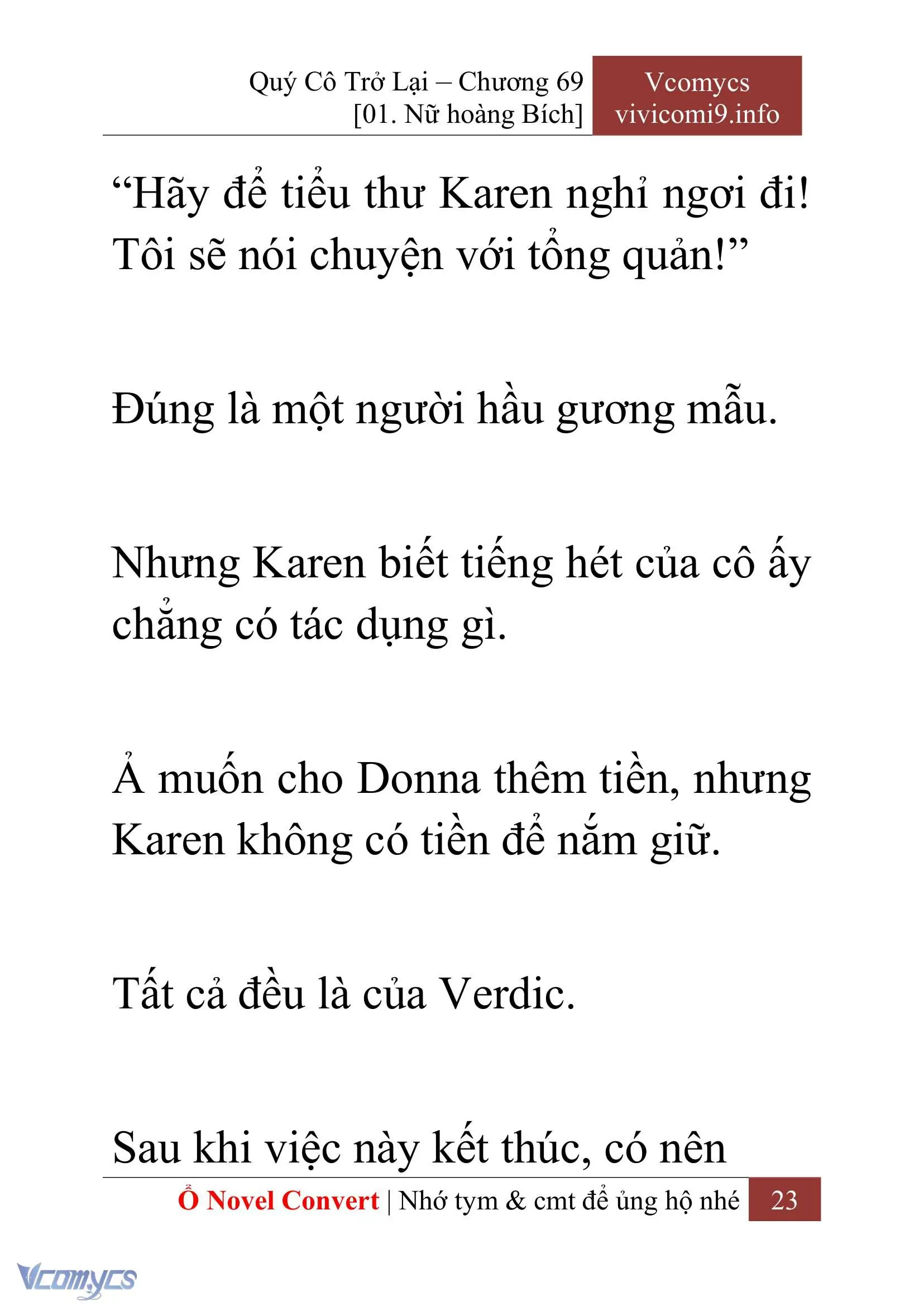 [Novel] Quý Cô Trở Lại Chapter 69 - Trang 26