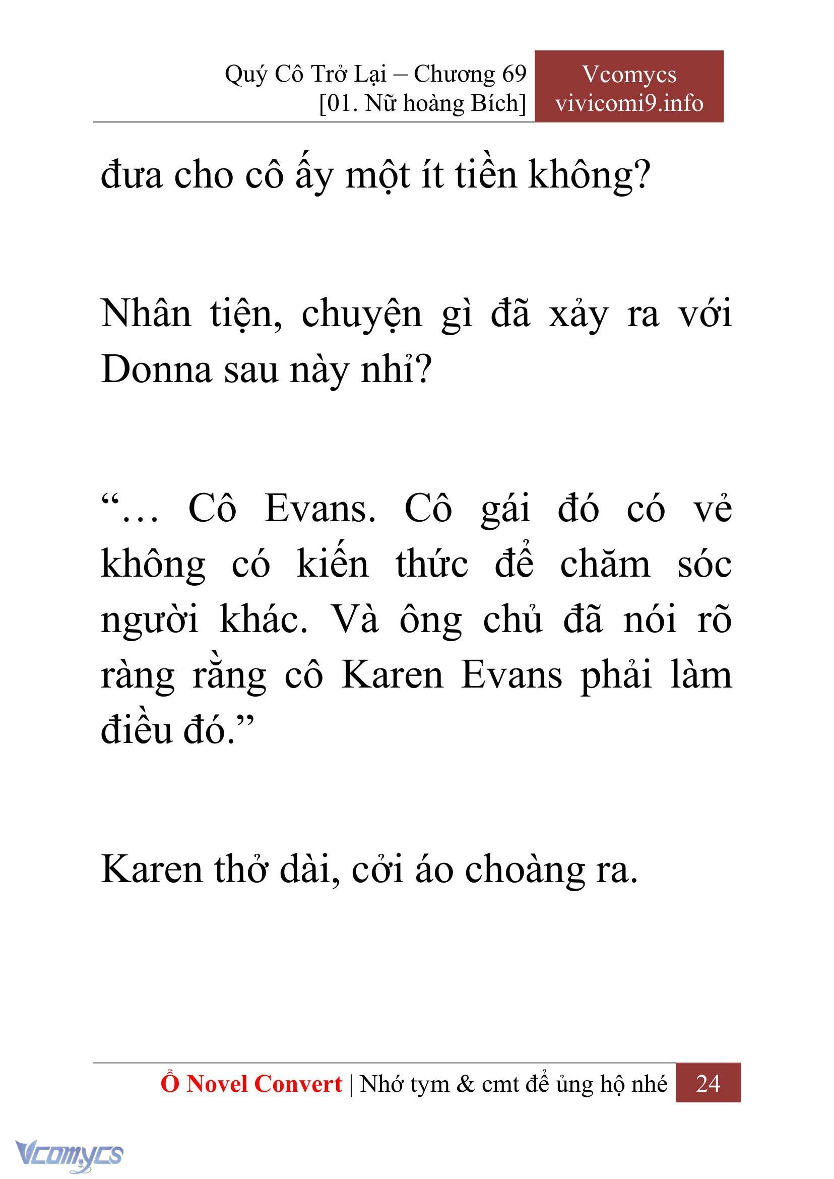 [Novel] Quý Cô Trở Lại Chapter 69 - Trang 27