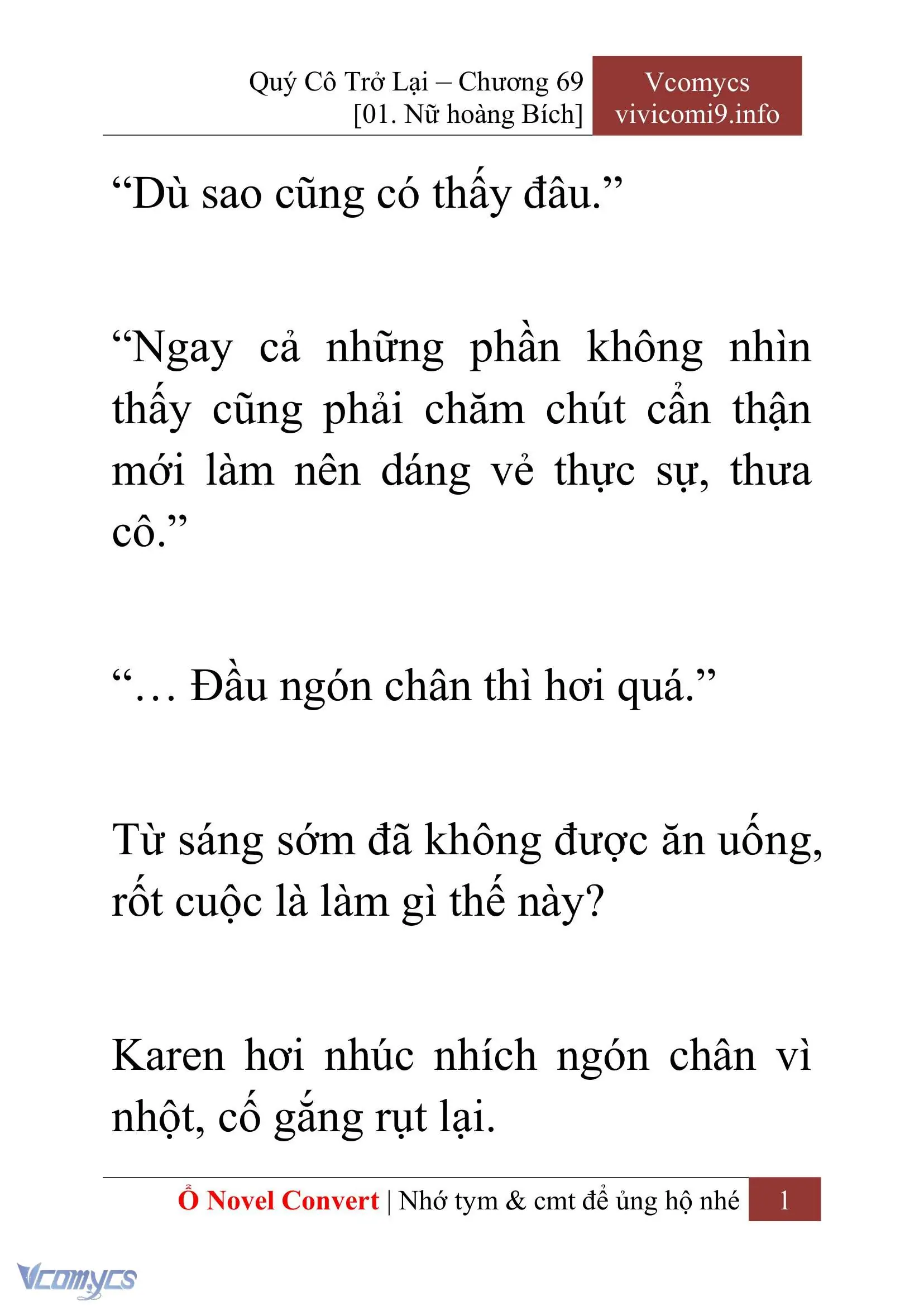 [Novel] Quý Cô Trở Lại Chapter 69 - Trang 4