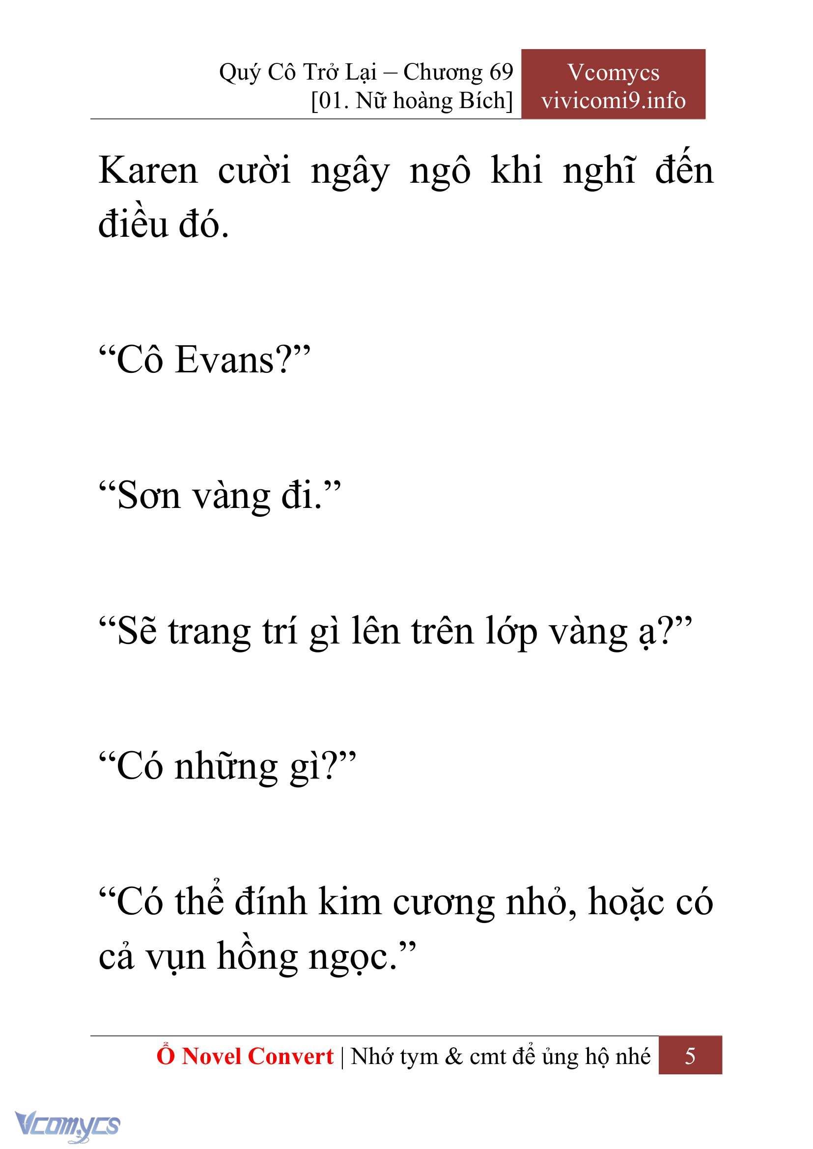 [Novel] Quý Cô Trở Lại Chapter 69 - Trang 8