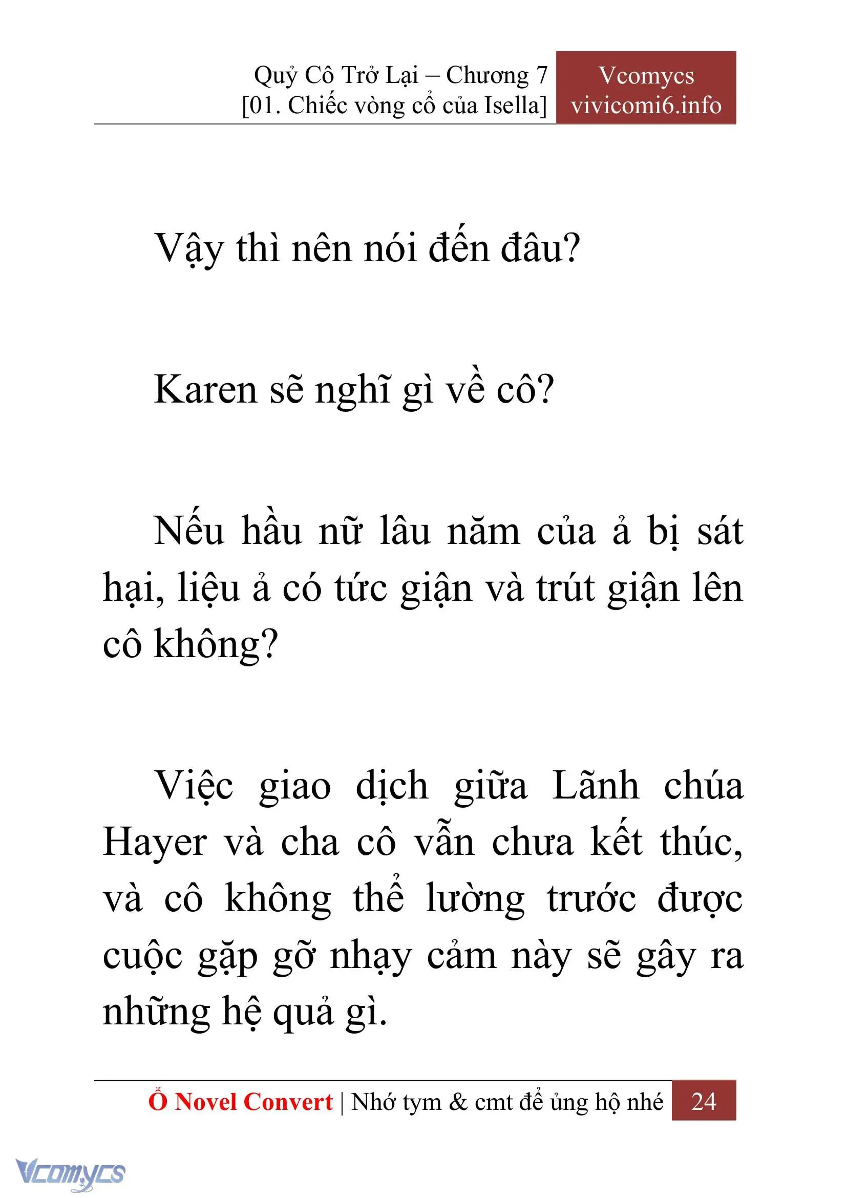 [Novel] Quý Cô Trở Lại Chapter 7 - Trang 27