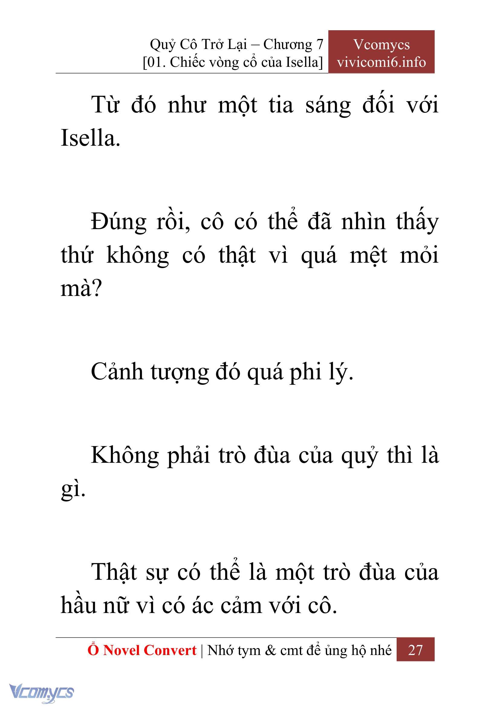 [Novel] Quý Cô Trở Lại Chapter 7 - Trang 30
