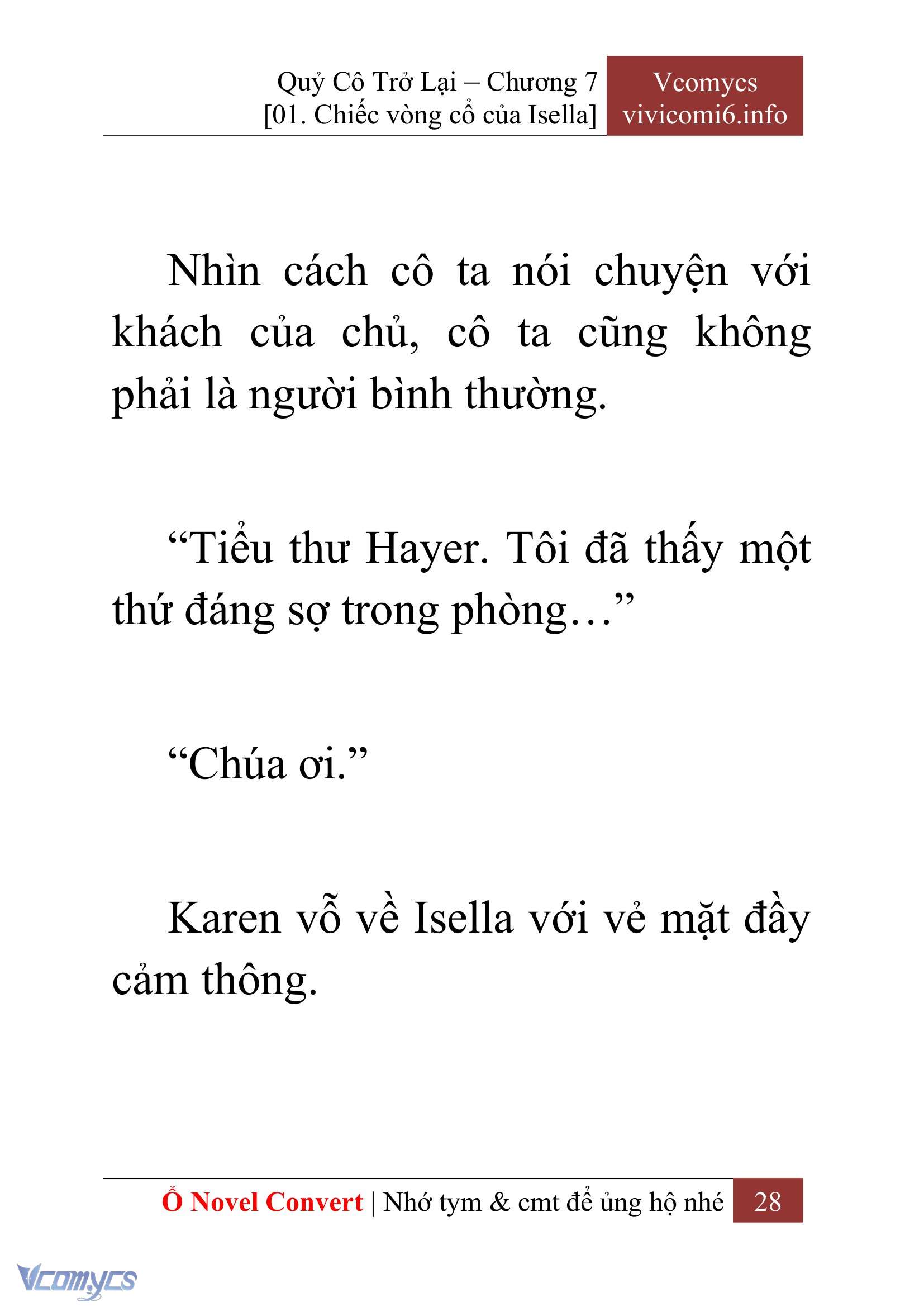 [Novel] Quý Cô Trở Lại Chapter 7 - Trang 31