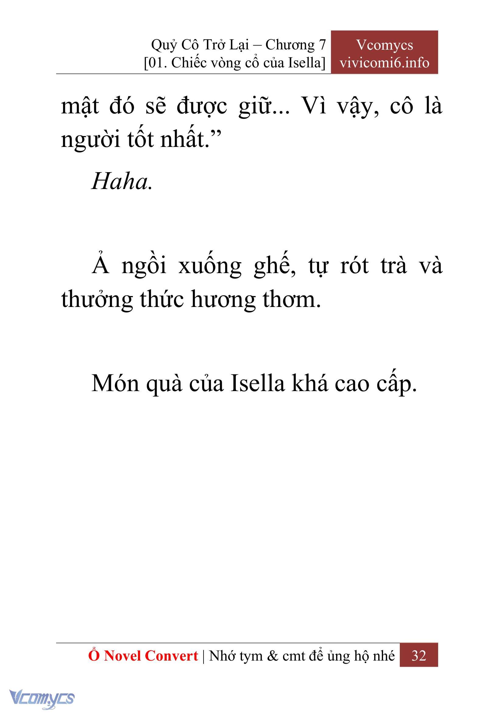 [Novel] Quý Cô Trở Lại Chapter 7 - Trang 35