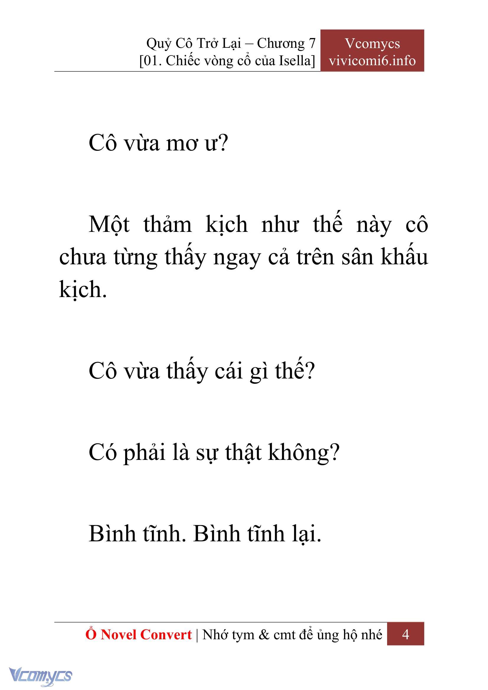 [Novel] Quý Cô Trở Lại Chapter 7 - Trang 7