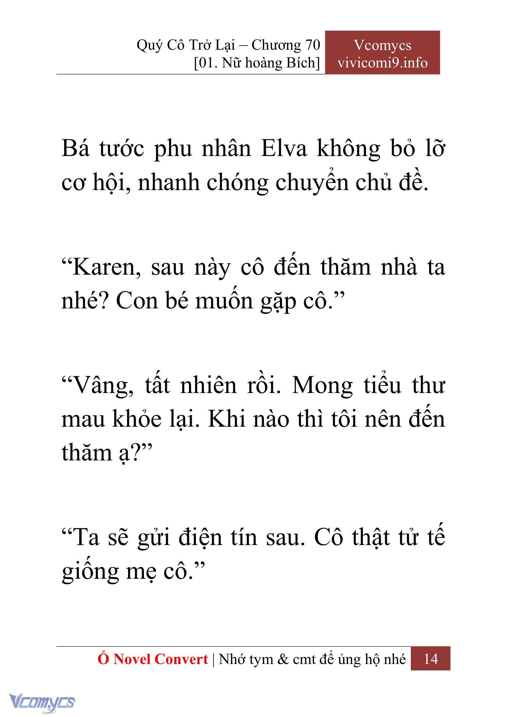 [Novel] Quý Cô Trở Lại Chapter 70 - Trang 17