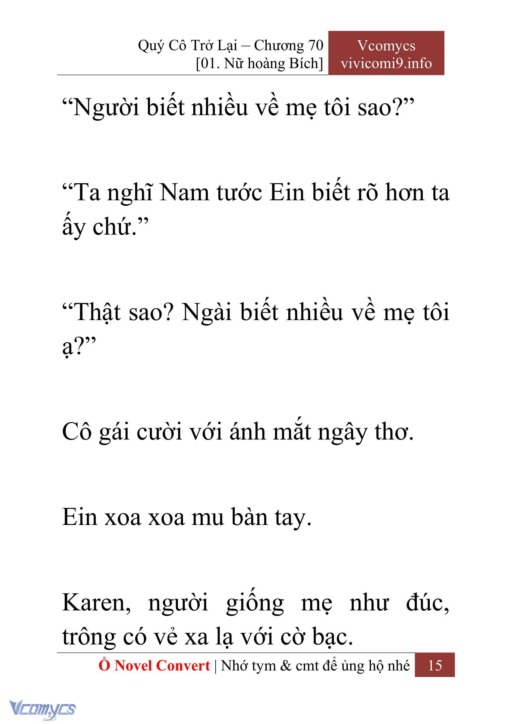 [Novel] Quý Cô Trở Lại Chapter 70 - Trang 18