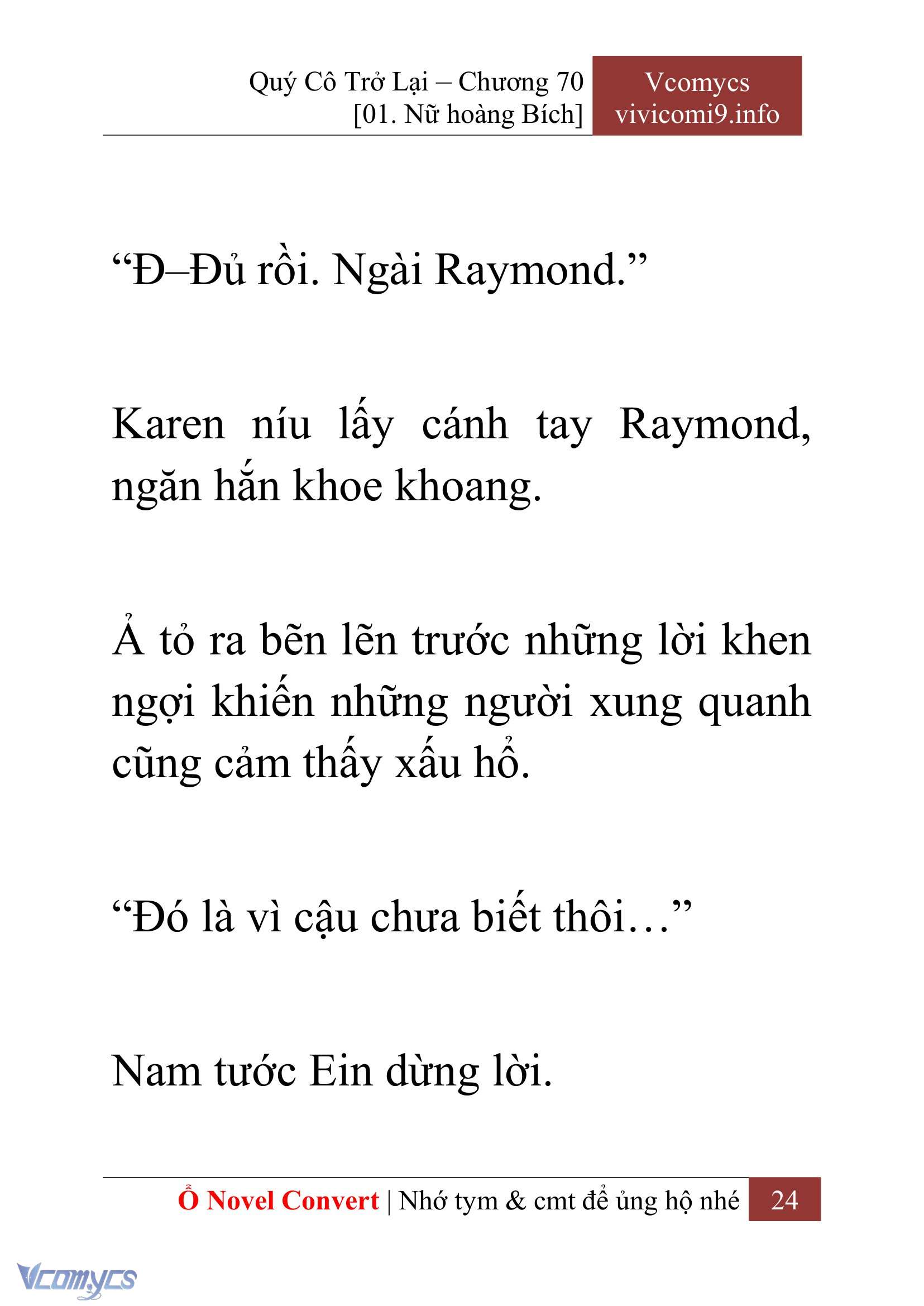 [Novel] Quý Cô Trở Lại Chapter 70 - Trang 27