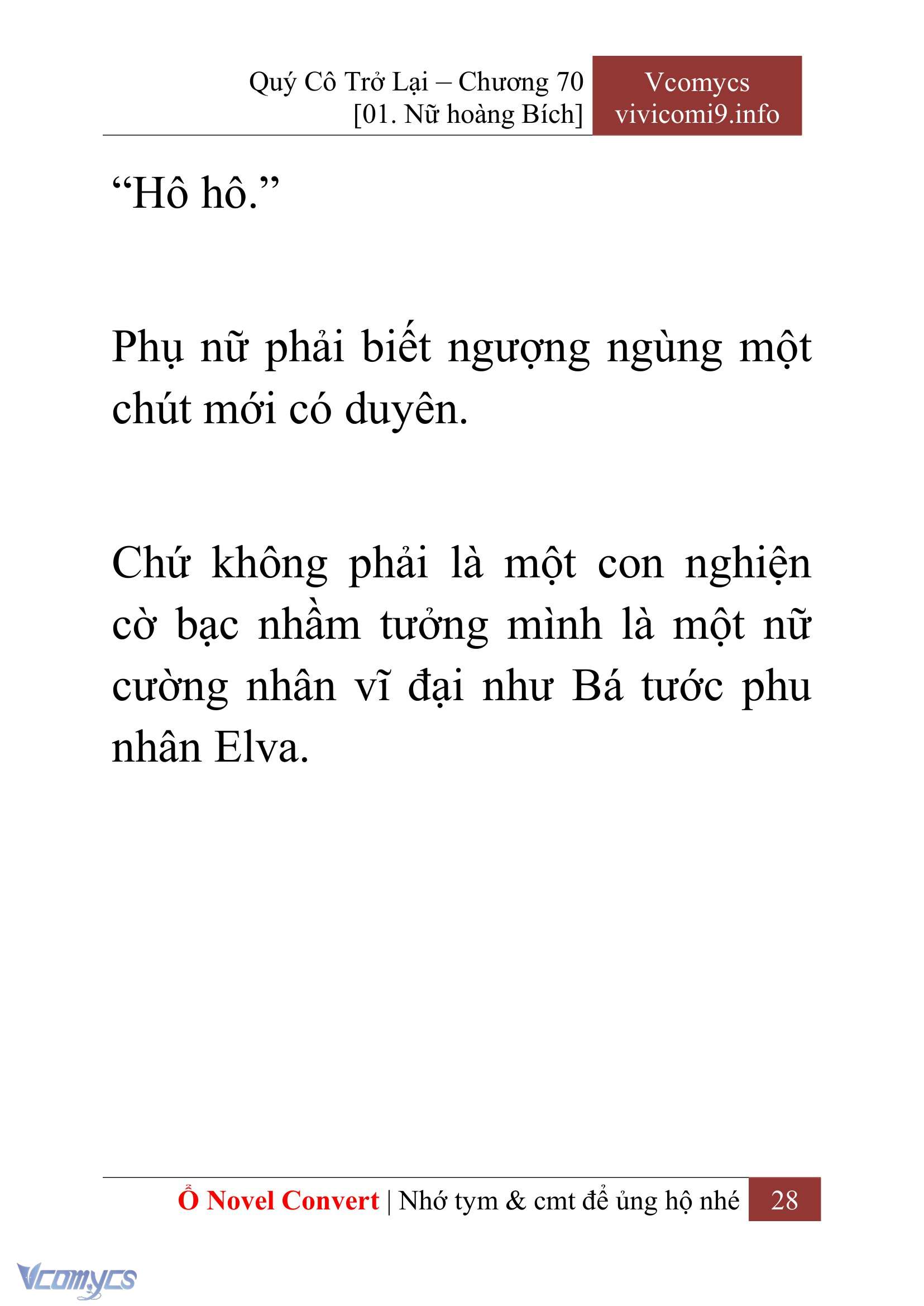 [Novel] Quý Cô Trở Lại Chapter 70 - Trang 31