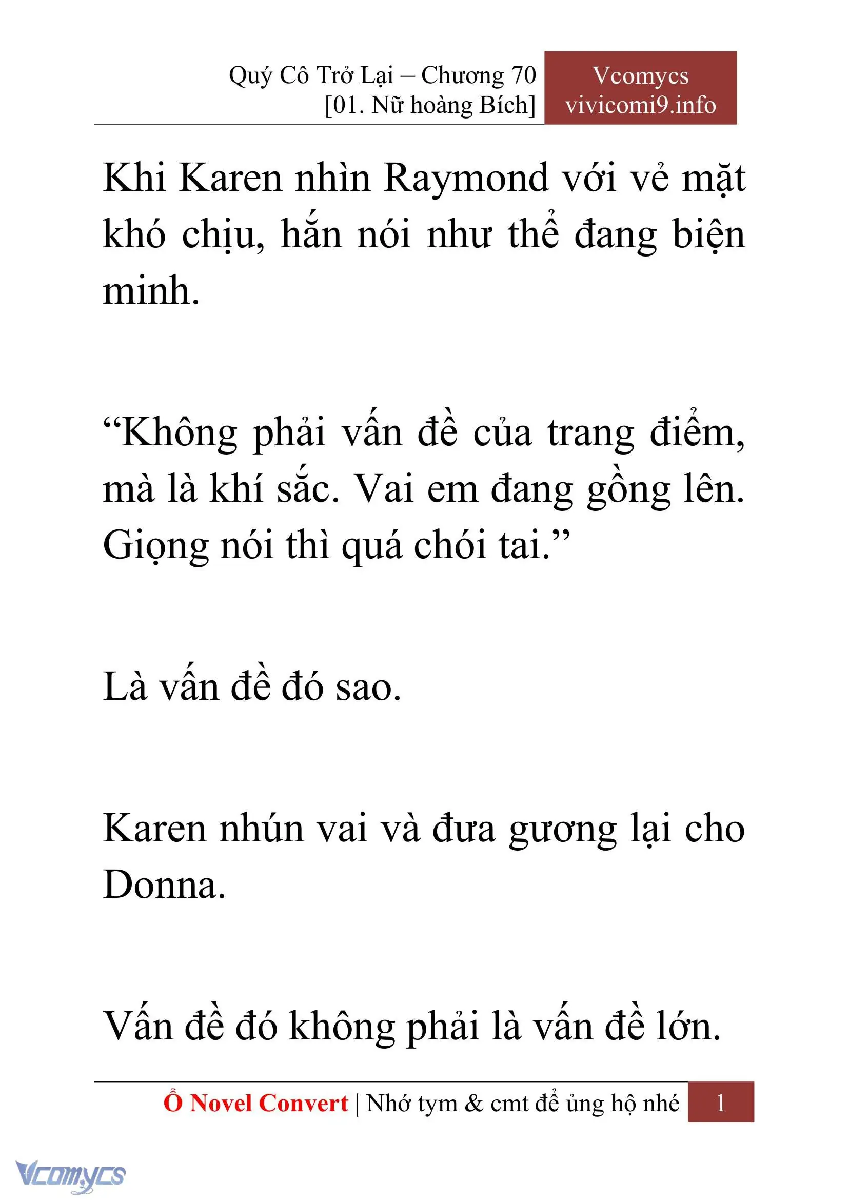 [Novel] Quý Cô Trở Lại Chapter 70 - Trang 4