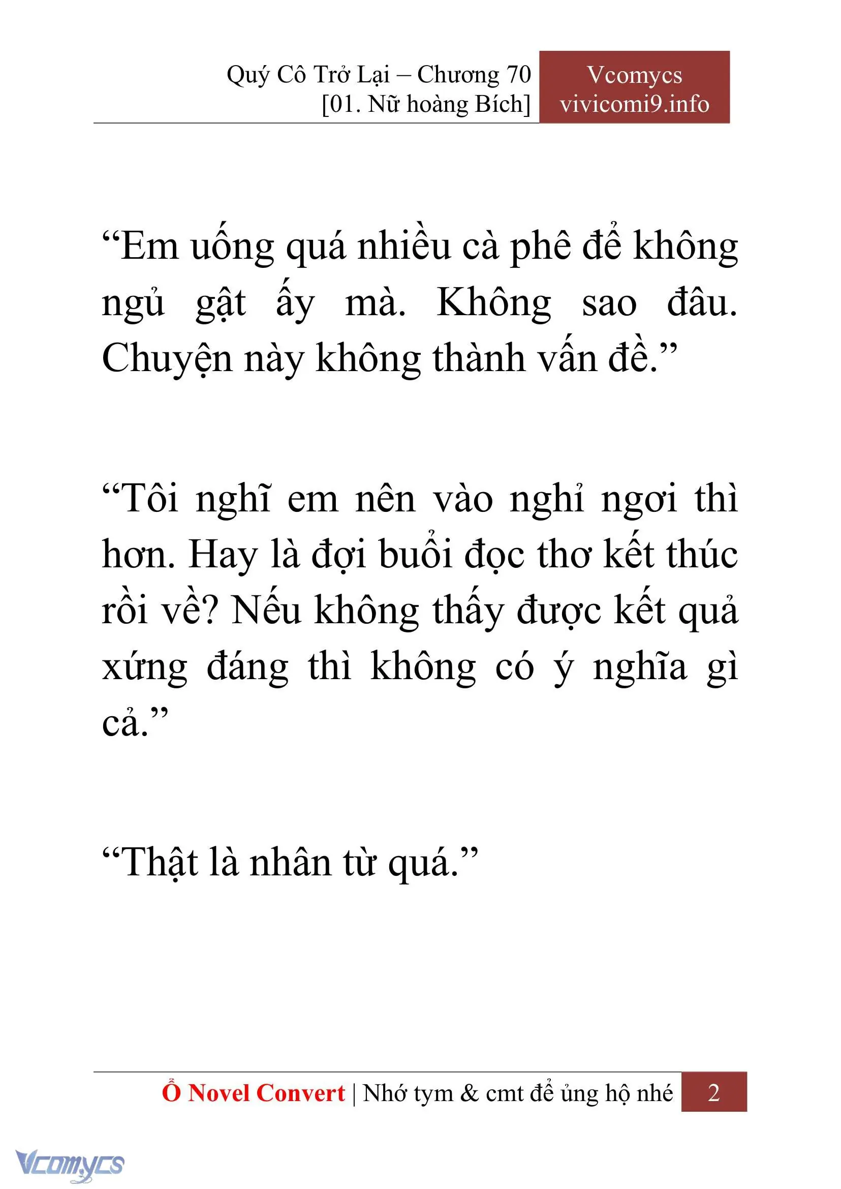 [Novel] Quý Cô Trở Lại Chapter 70 - Trang 5