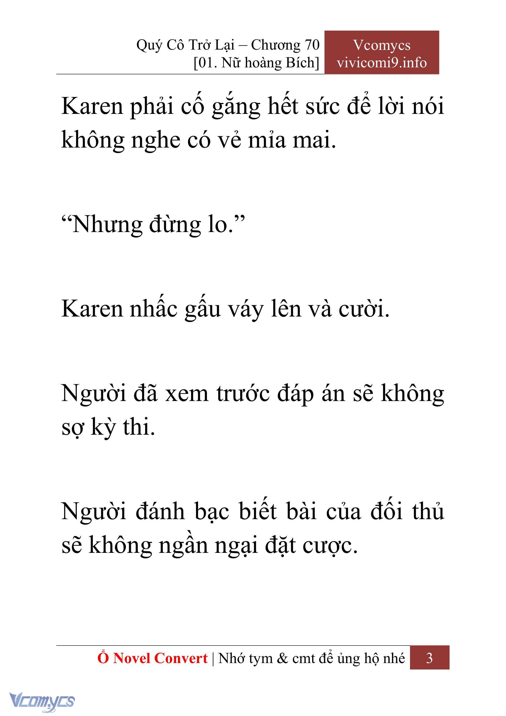 [Novel] Quý Cô Trở Lại Chapter 70 - Trang 6