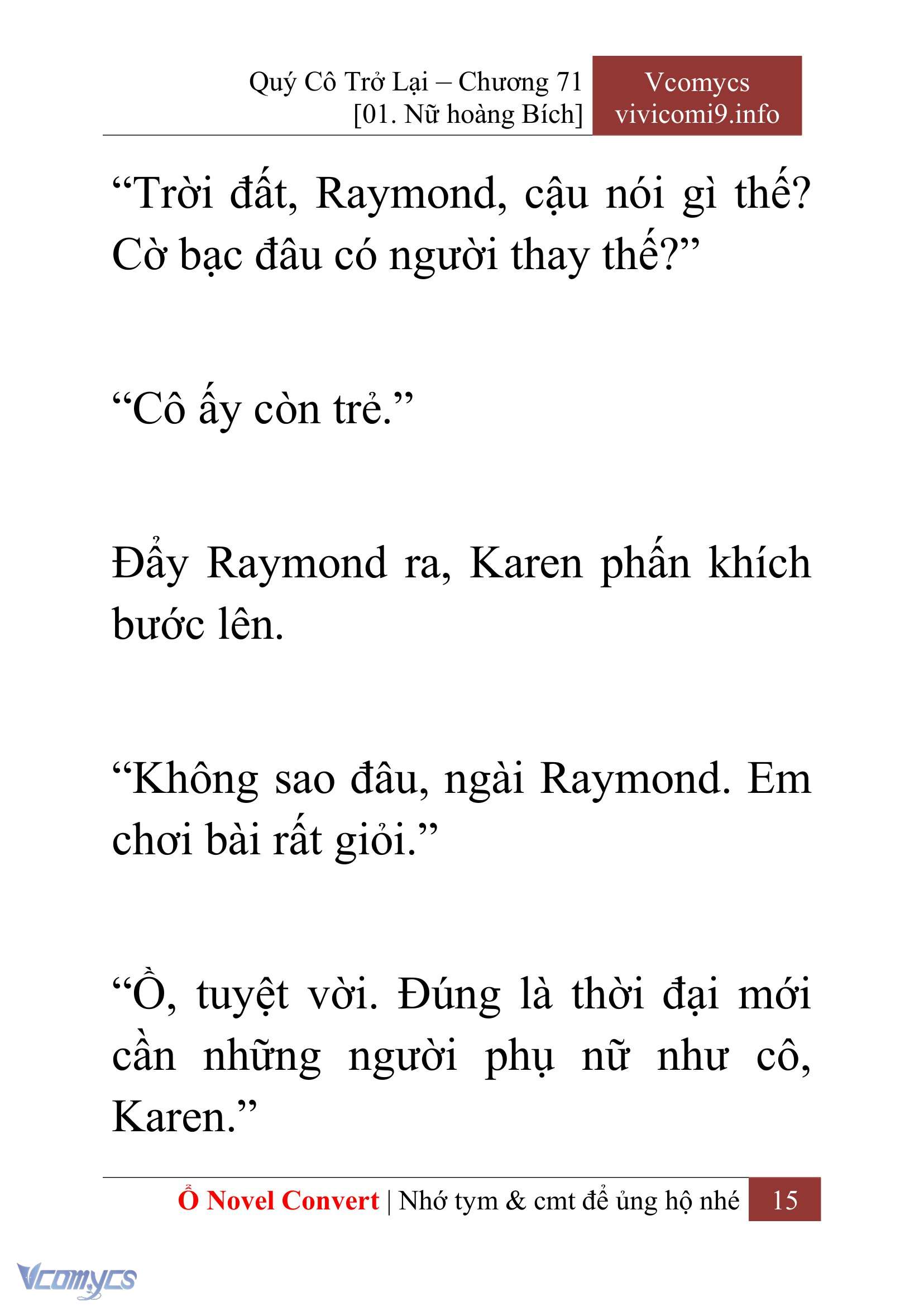 [Novel] Quý Cô Trở Lại Chapter 71 - Trang 18