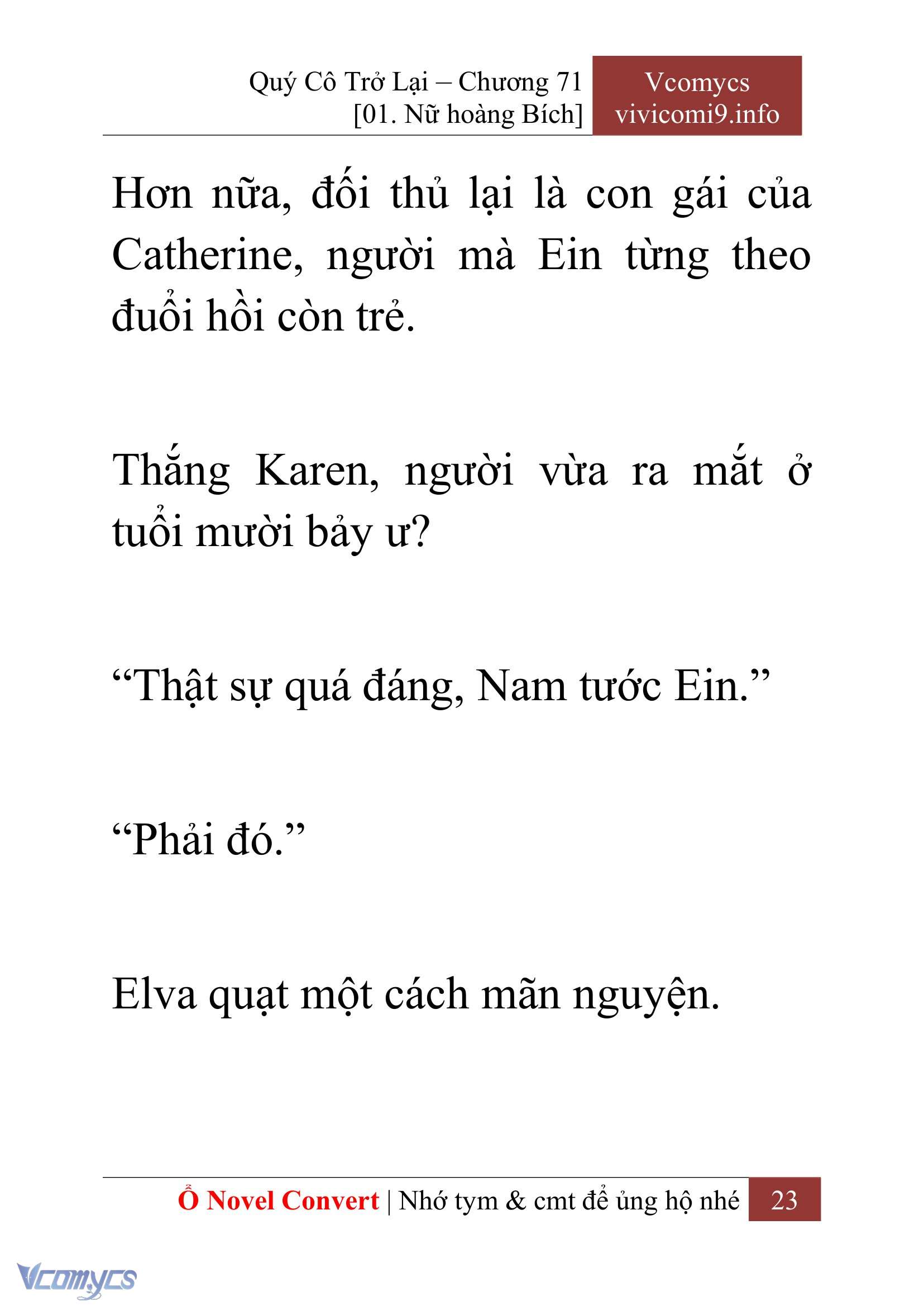 [Novel] Quý Cô Trở Lại Chapter 71 - Trang 26