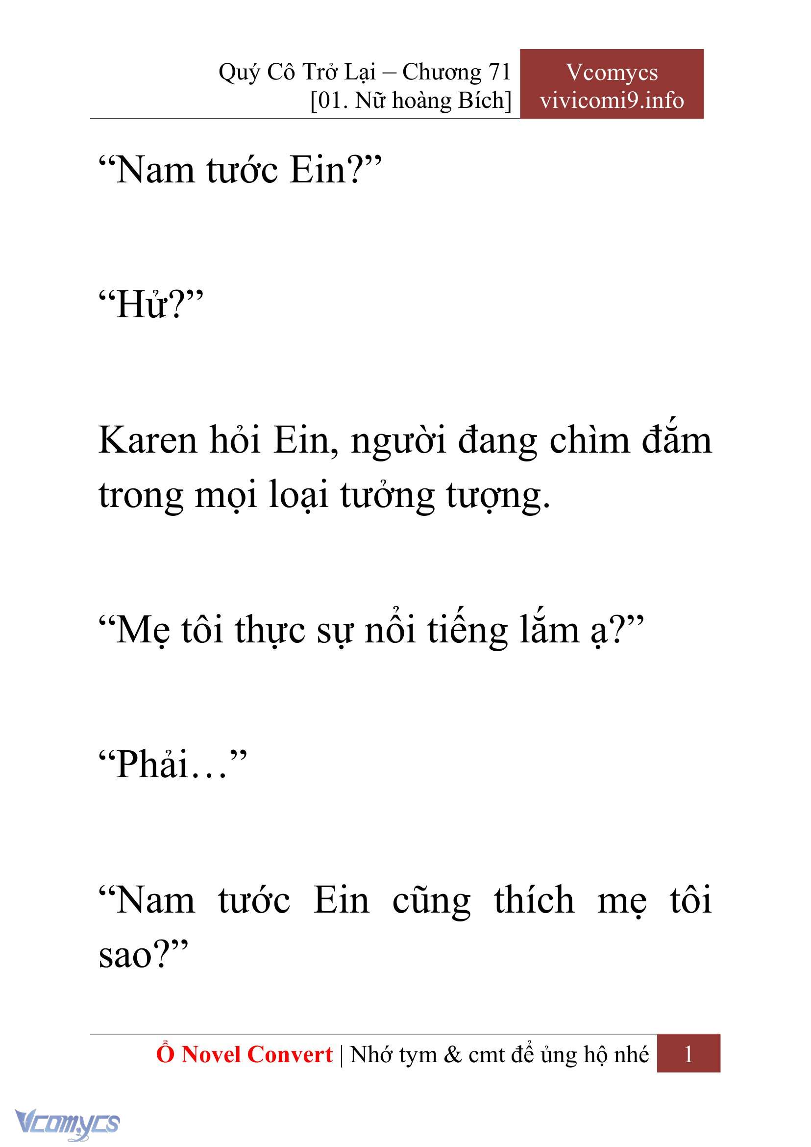 [Novel] Quý Cô Trở Lại Chapter 71 - Trang 4