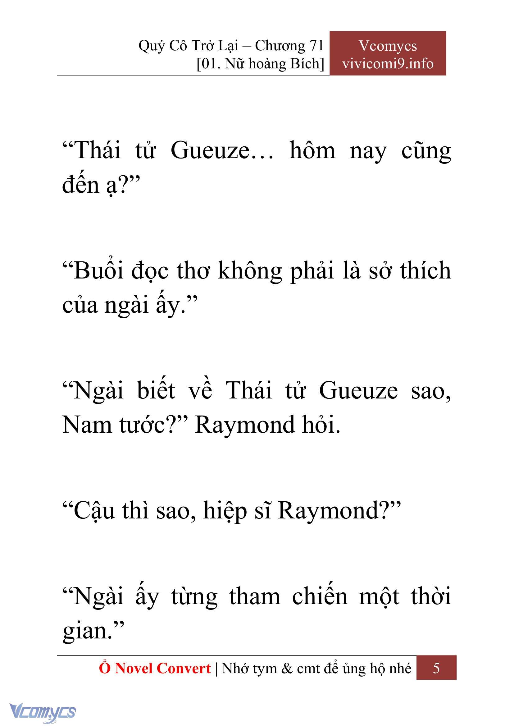 [Novel] Quý Cô Trở Lại Chapter 71 - Trang 8