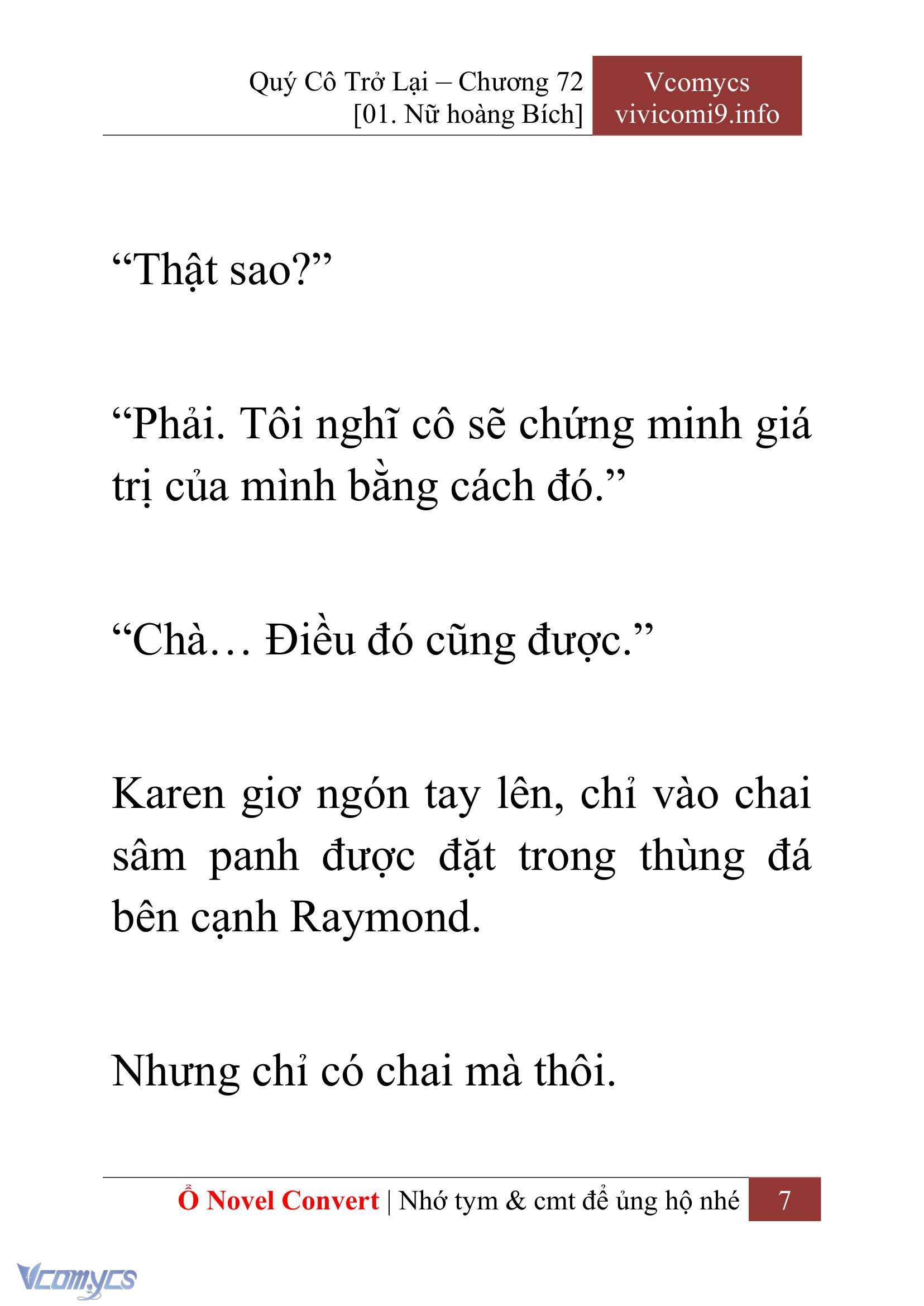 [Novel] Quý Cô Trở Lại Chapter 72 - Trang 10
