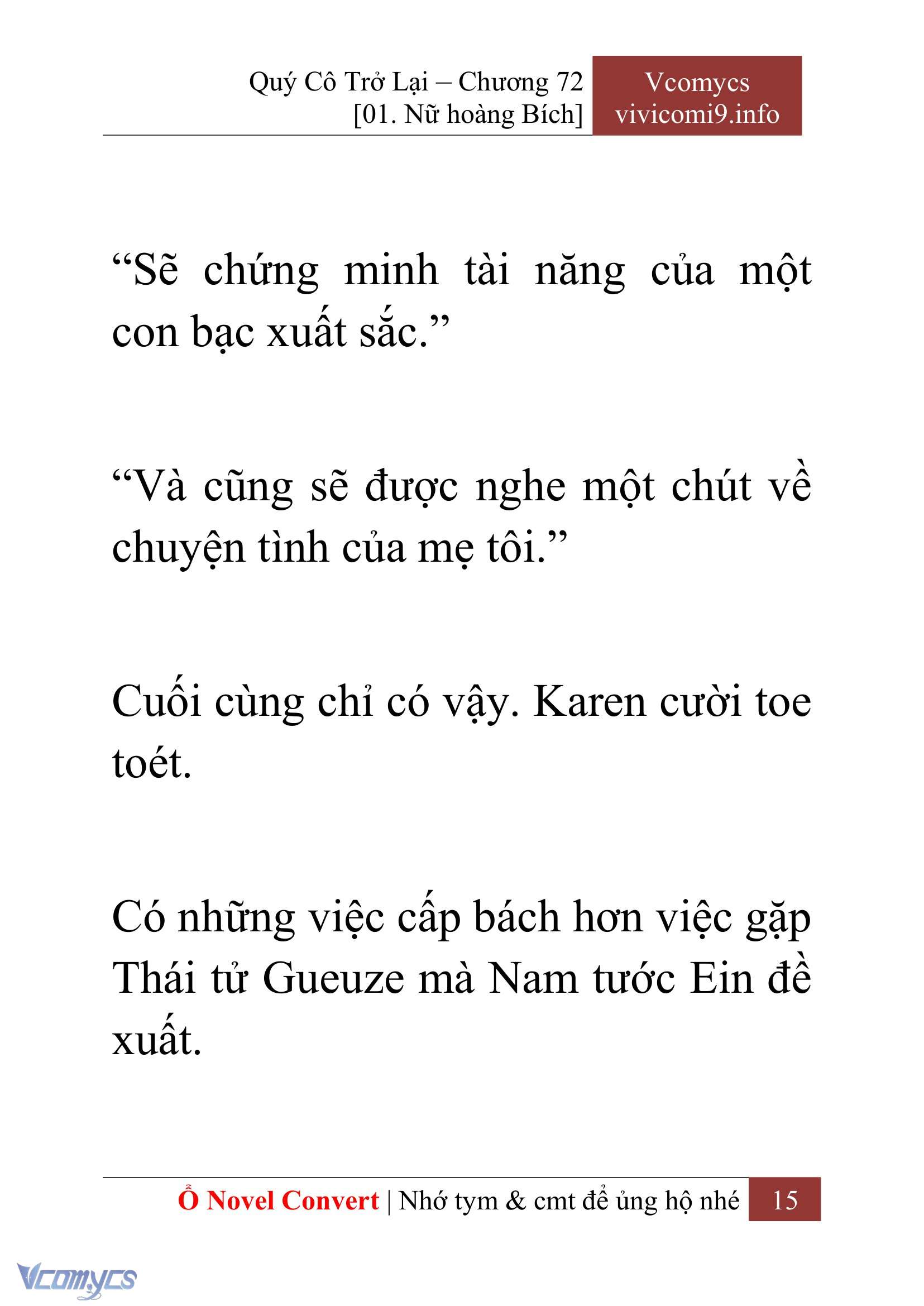 [Novel] Quý Cô Trở Lại Chapter 72 - Trang 18