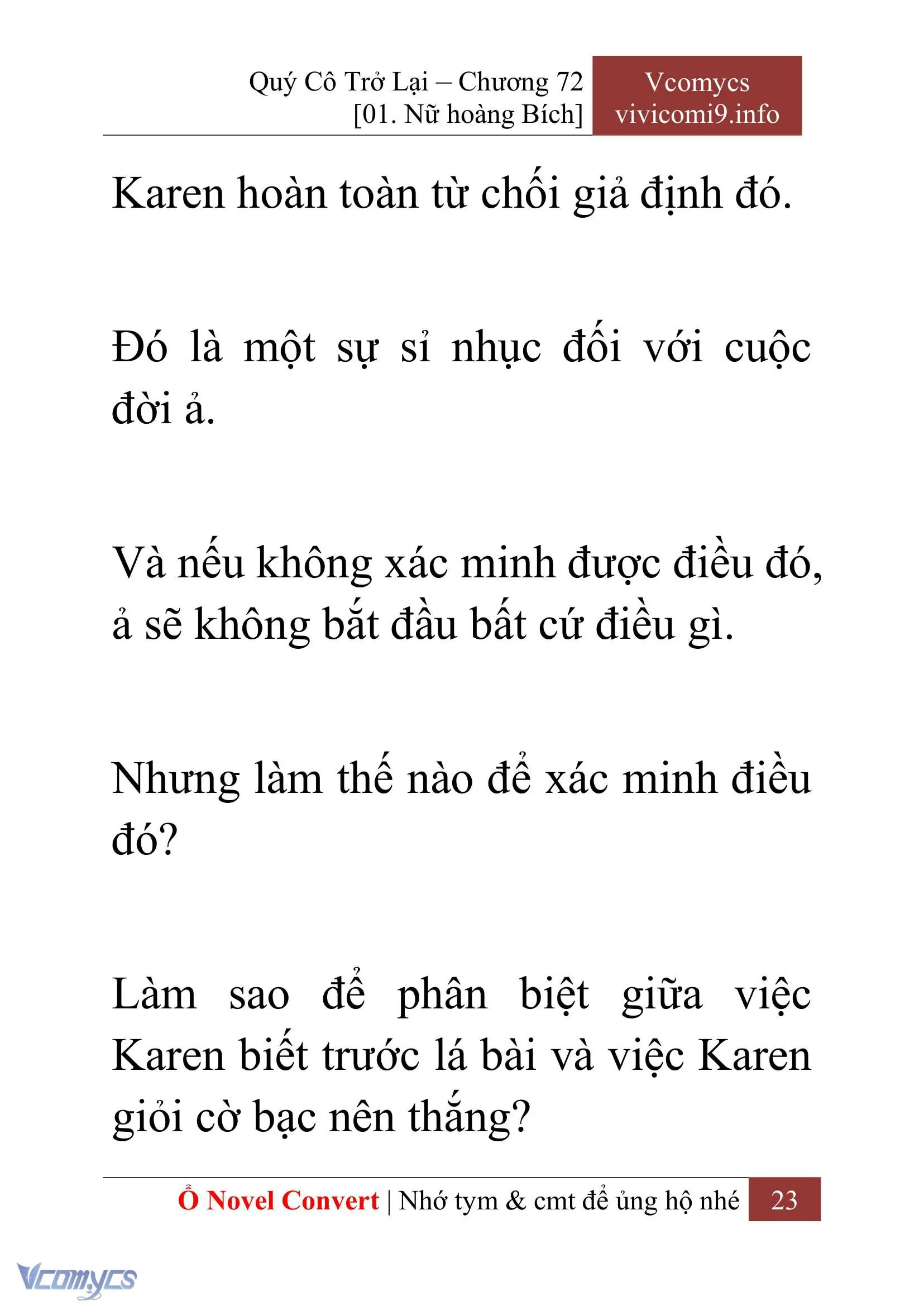 [Novel] Quý Cô Trở Lại Chapter 72 - Trang 26