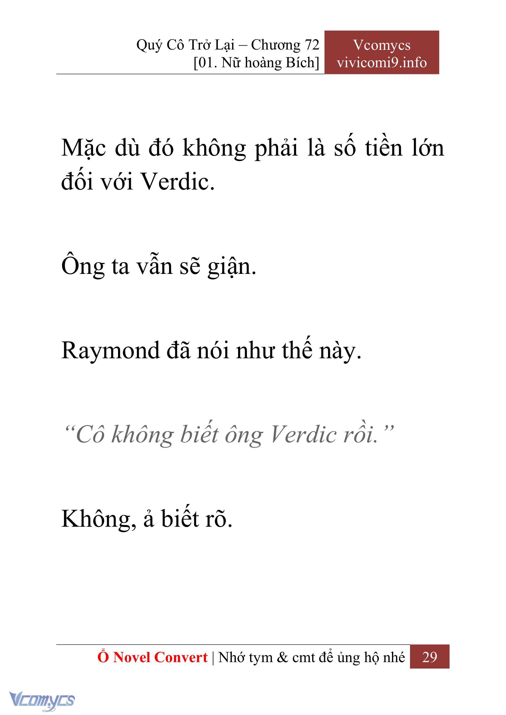 [Novel] Quý Cô Trở Lại Chapter 72 - Trang 32