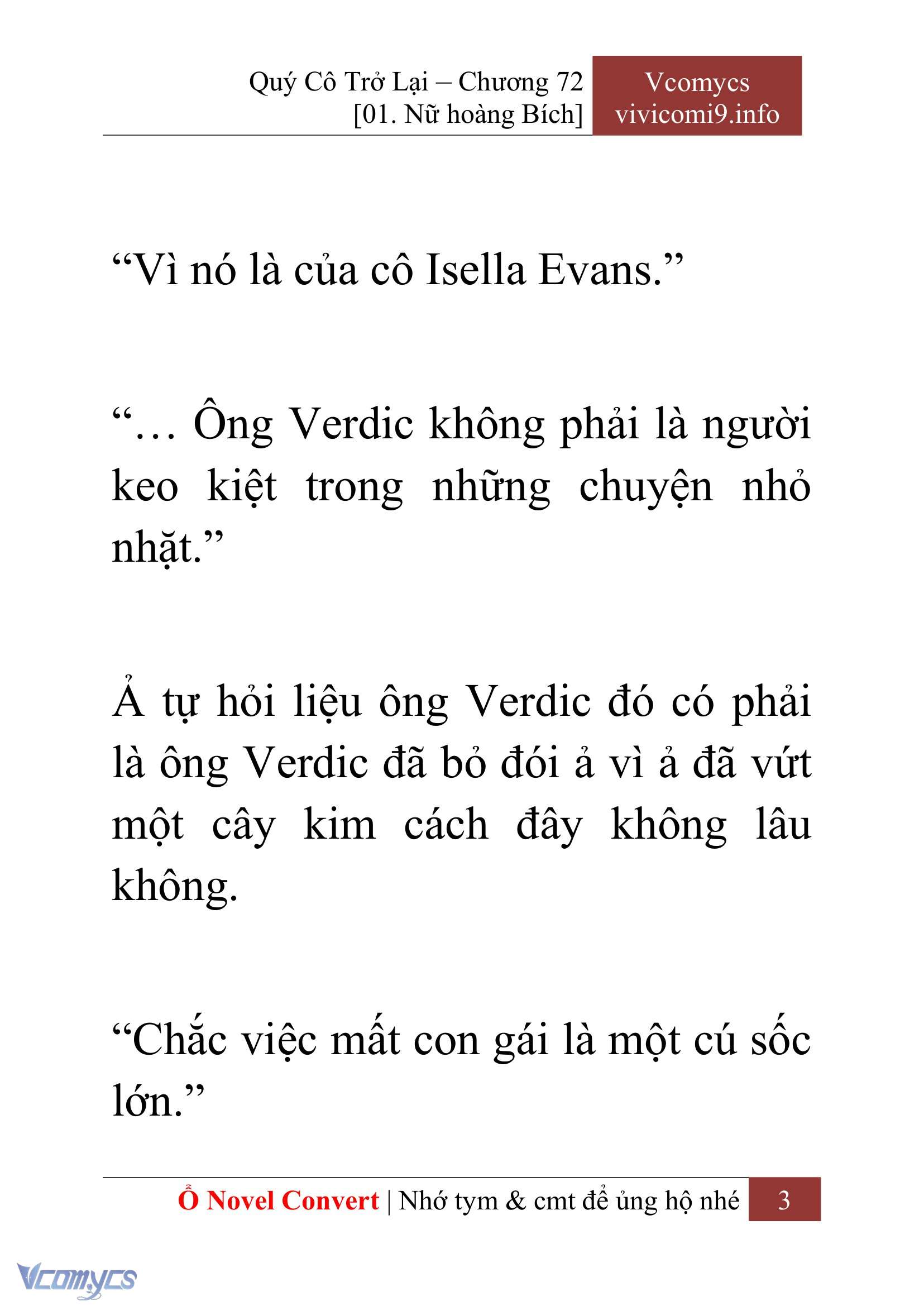 [Novel] Quý Cô Trở Lại Chapter 72 - Trang 6