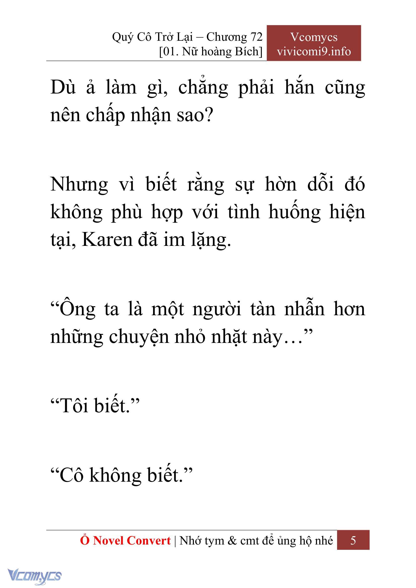 [Novel] Quý Cô Trở Lại Chapter 72 - Trang 8