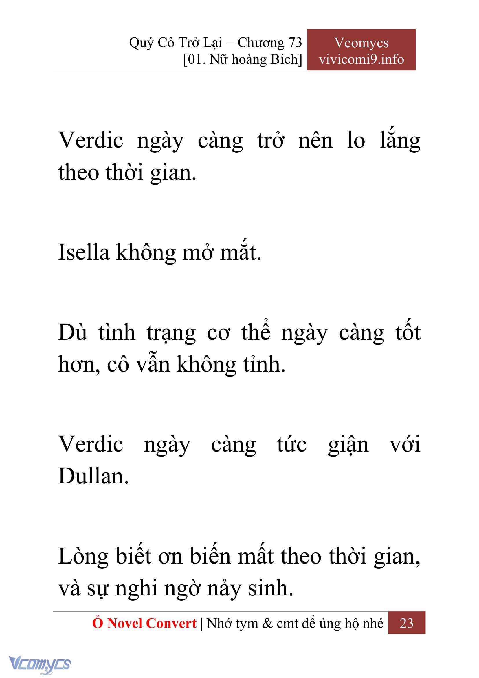 [Novel] Quý Cô Trở Lại Chapter 73 - Trang 26
