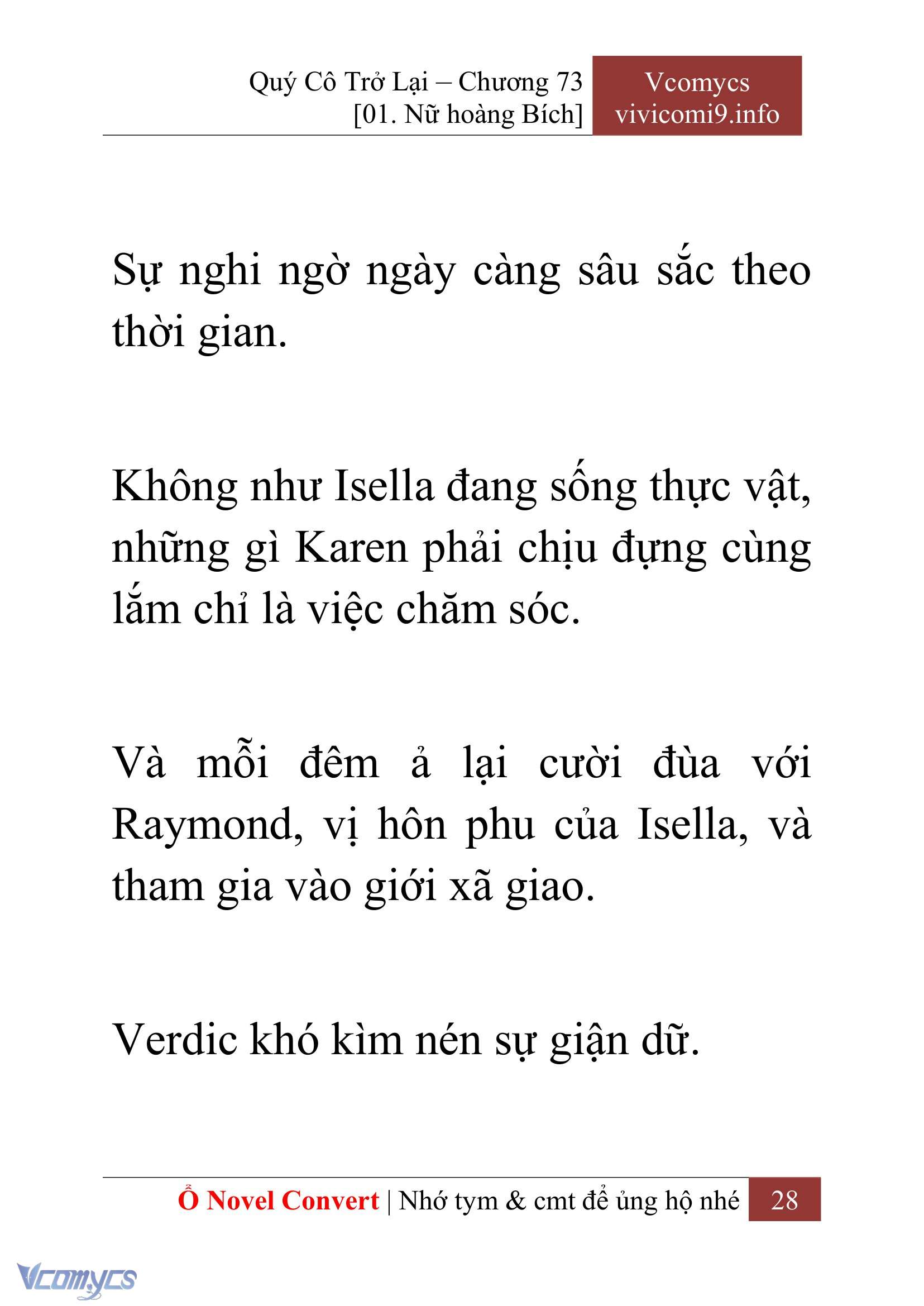 [Novel] Quý Cô Trở Lại Chapter 73 - Trang 31