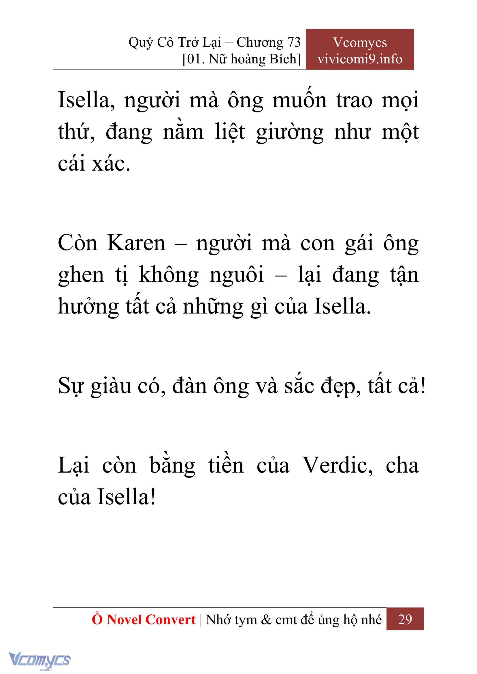 [Novel] Quý Cô Trở Lại Chapter 73 - Trang 32