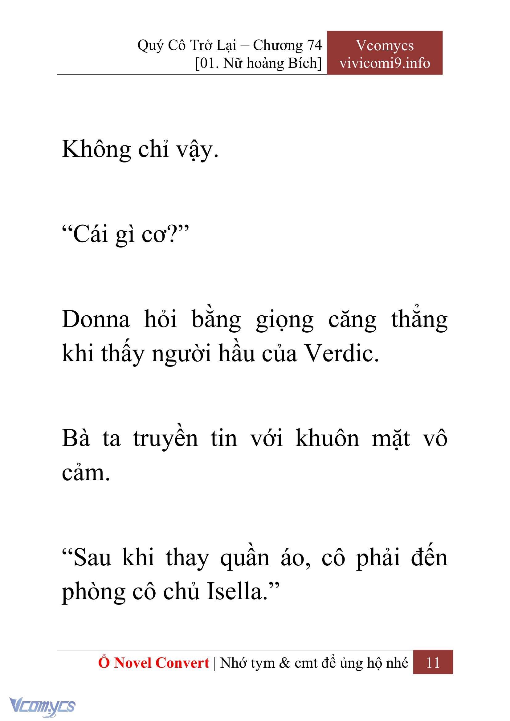 [Novel] Quý Cô Trở Lại Chapter 74 - Trang 14
