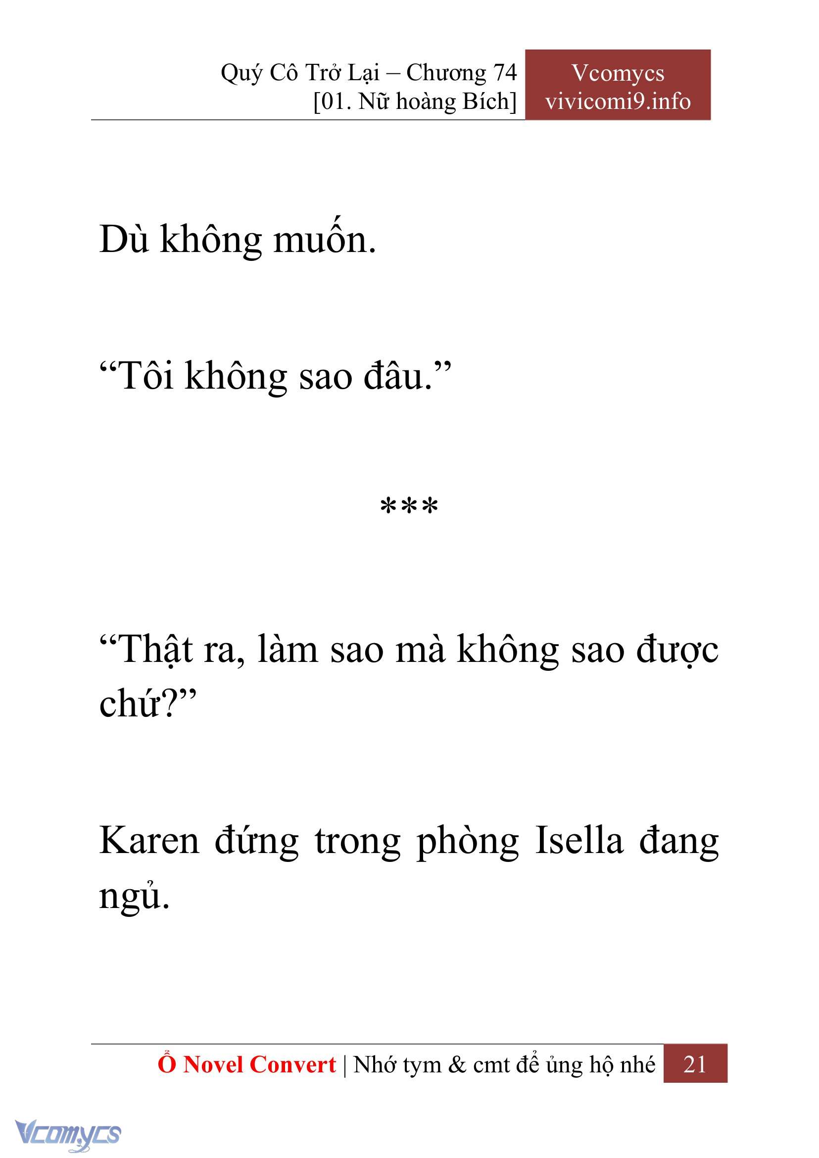 [Novel] Quý Cô Trở Lại Chapter 74 - Trang 24