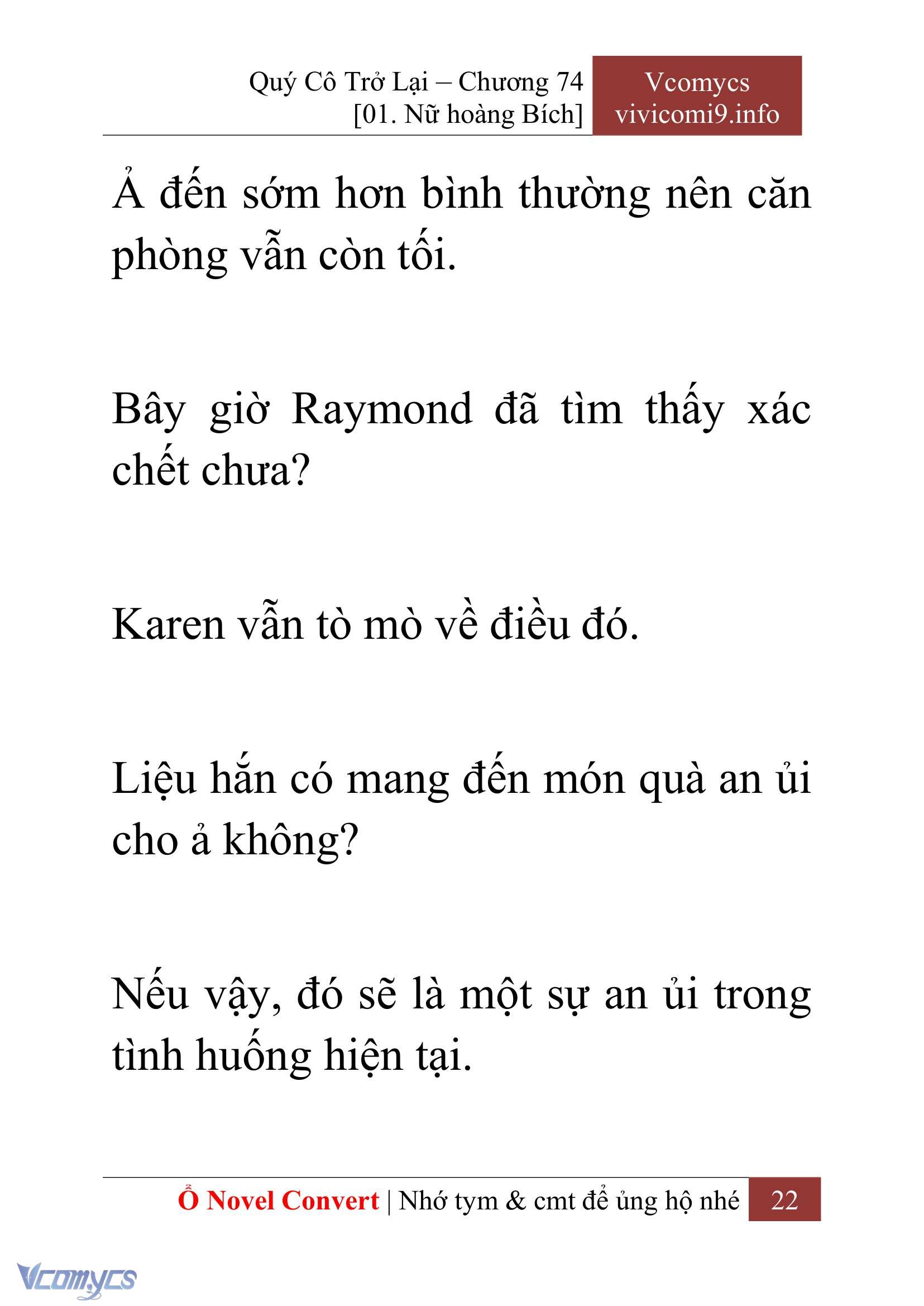 [Novel] Quý Cô Trở Lại Chapter 74 - Trang 25