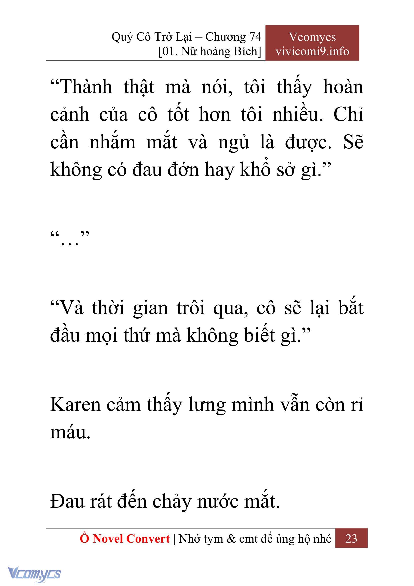 [Novel] Quý Cô Trở Lại Chapter 74 - Trang 26