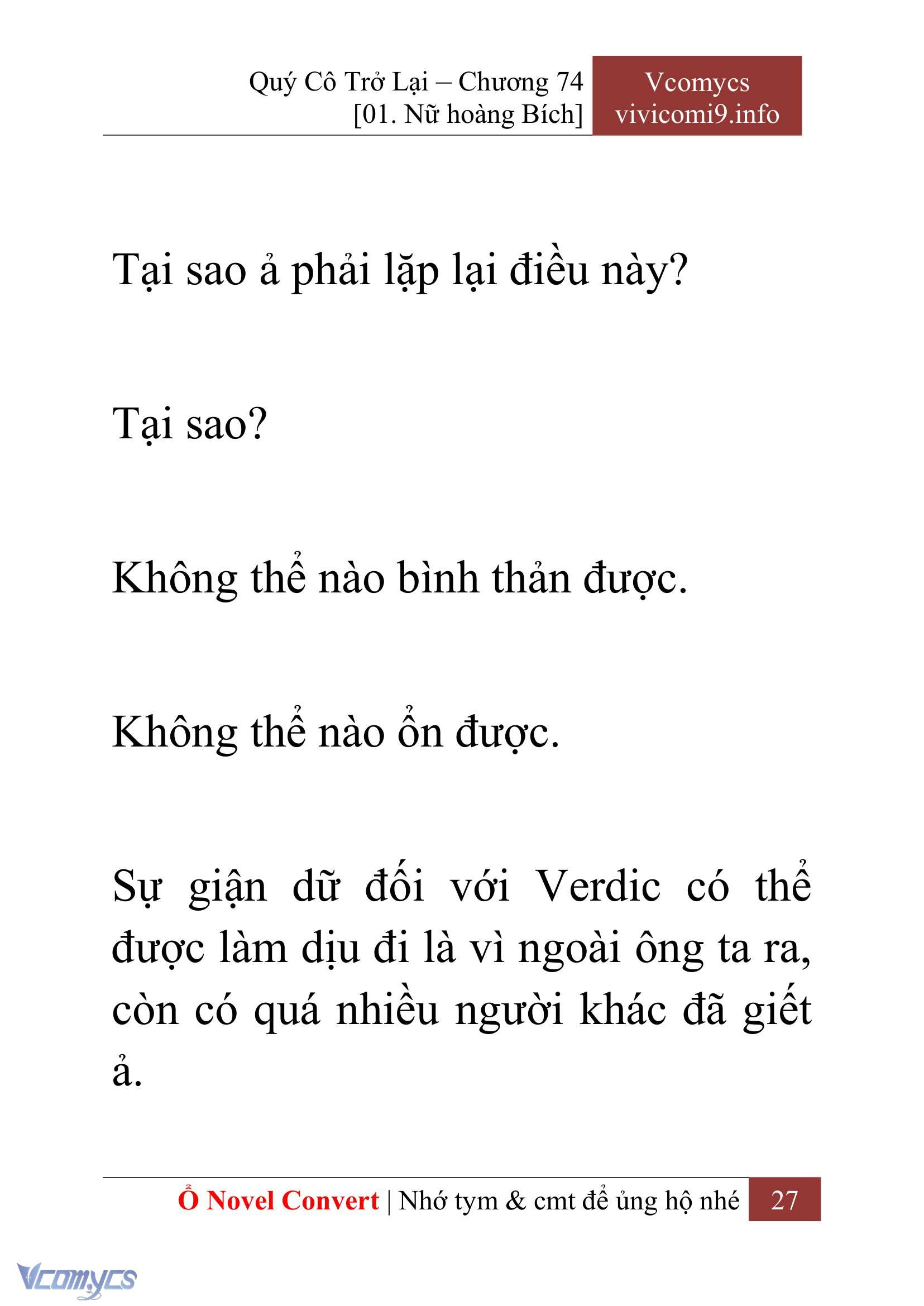 [Novel] Quý Cô Trở Lại Chapter 74 - Trang 30