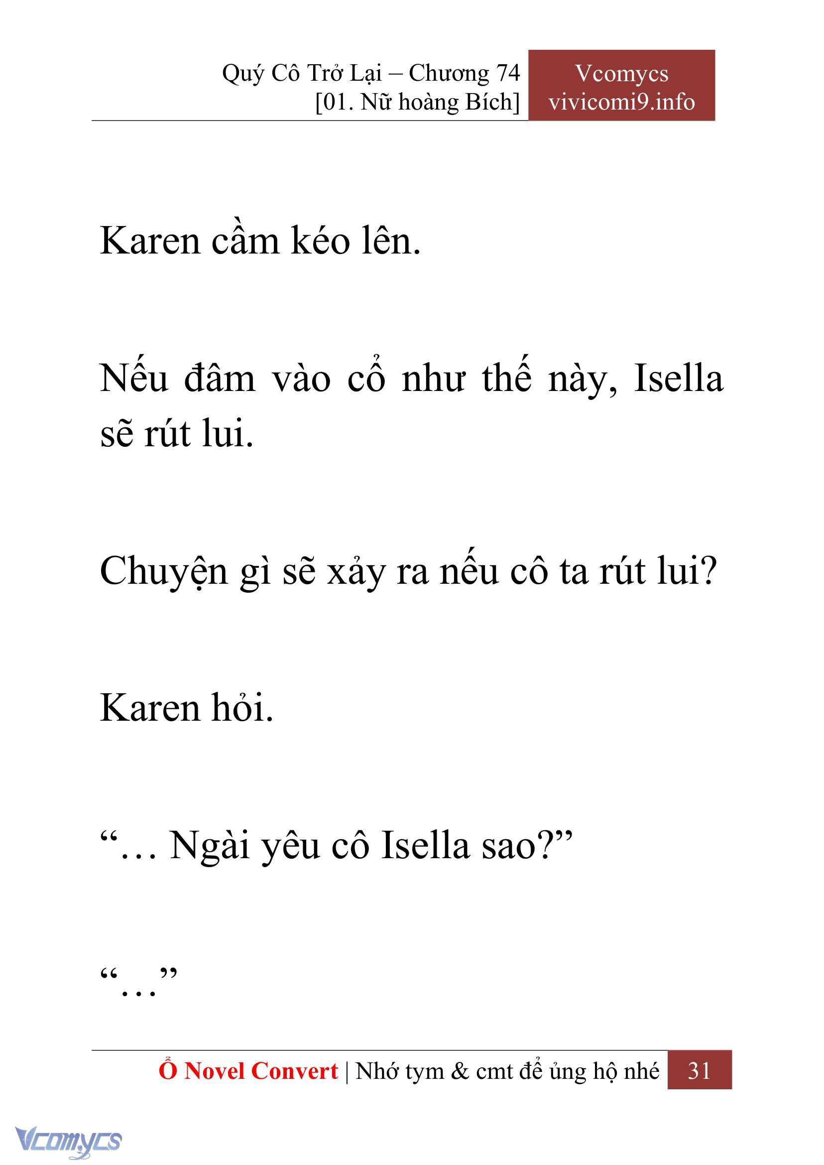 [Novel] Quý Cô Trở Lại Chapter 74 - Trang 34