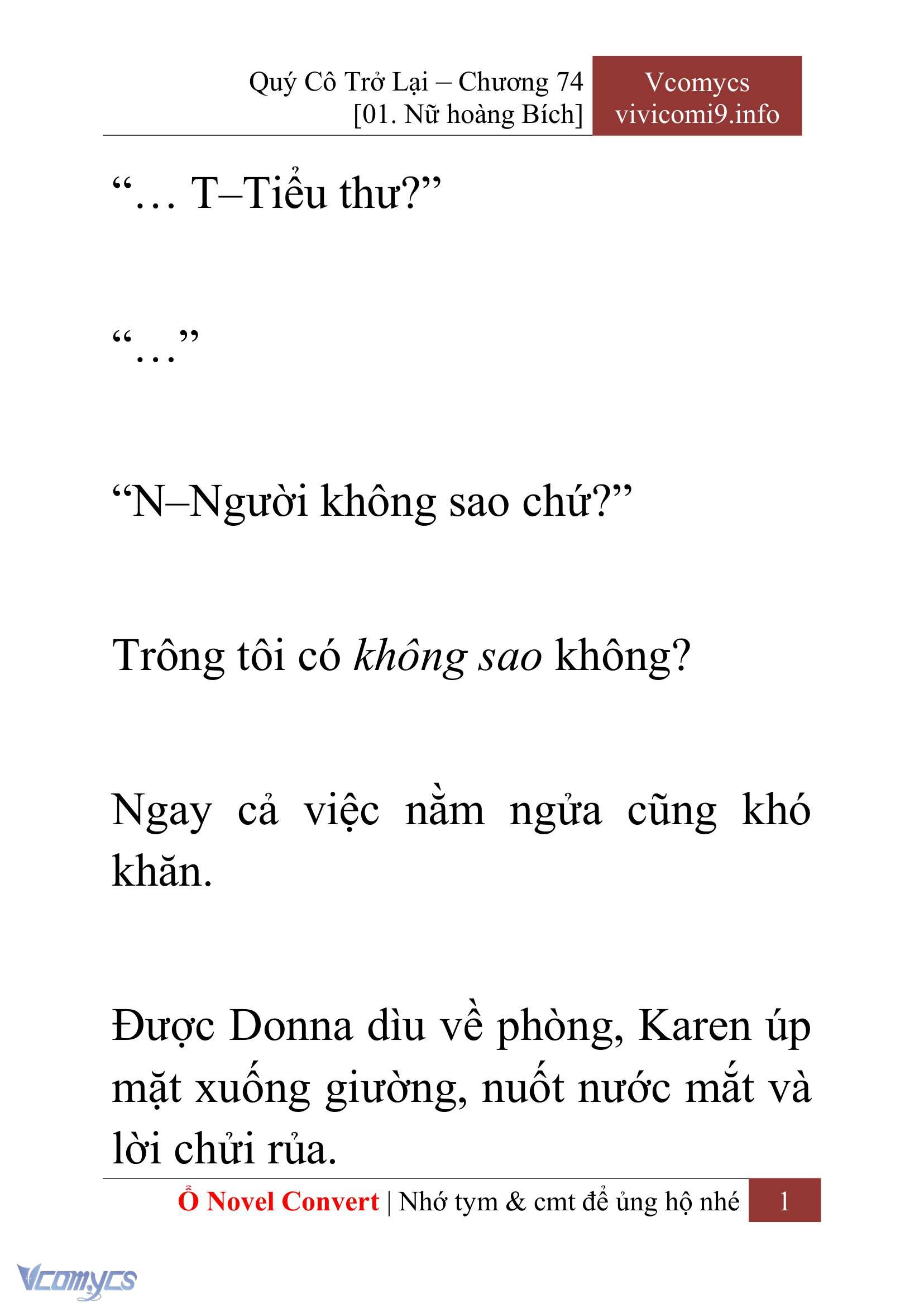 [Novel] Quý Cô Trở Lại Chapter 74 - Trang 4