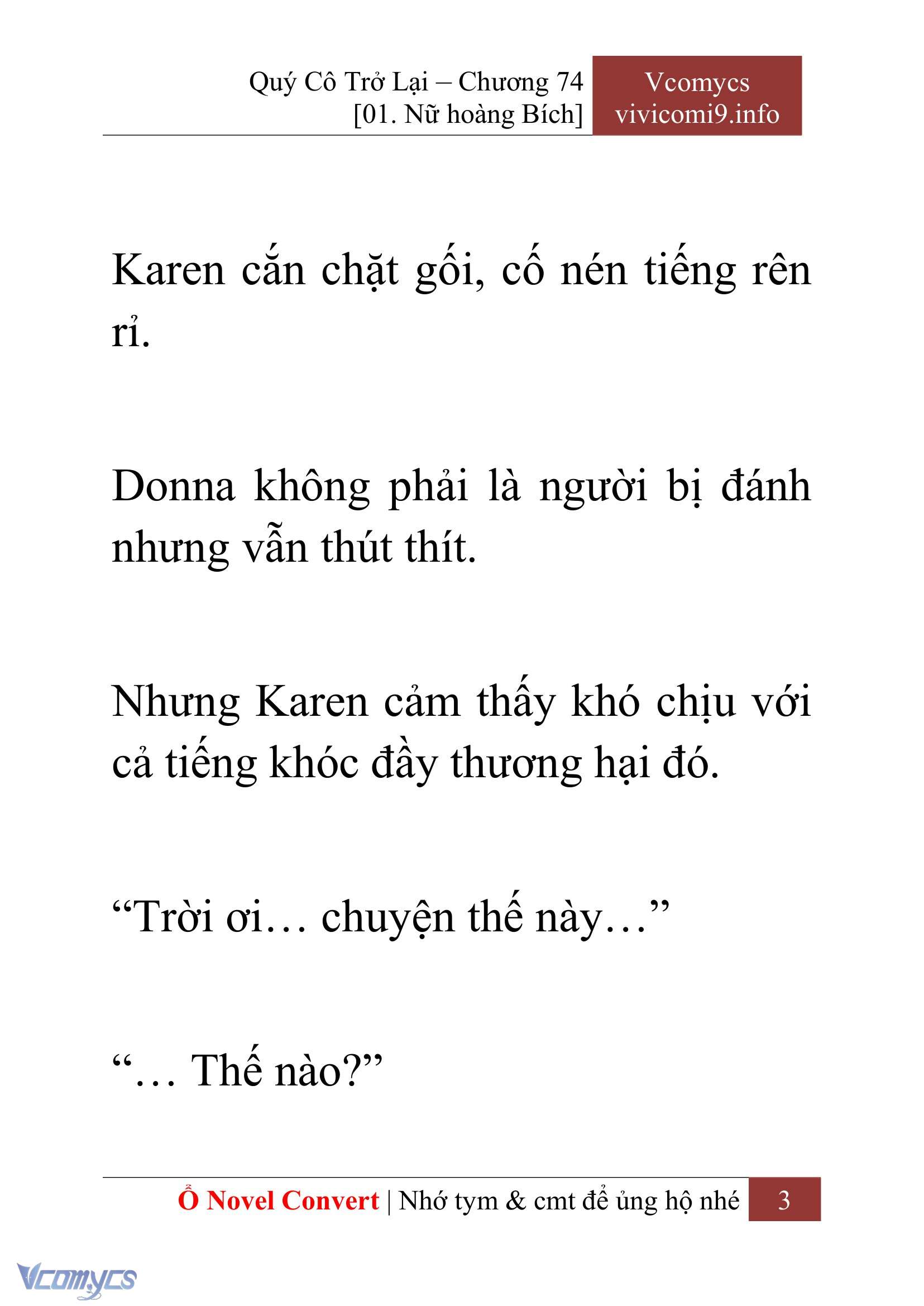 [Novel] Quý Cô Trở Lại Chapter 74 - Trang 6
