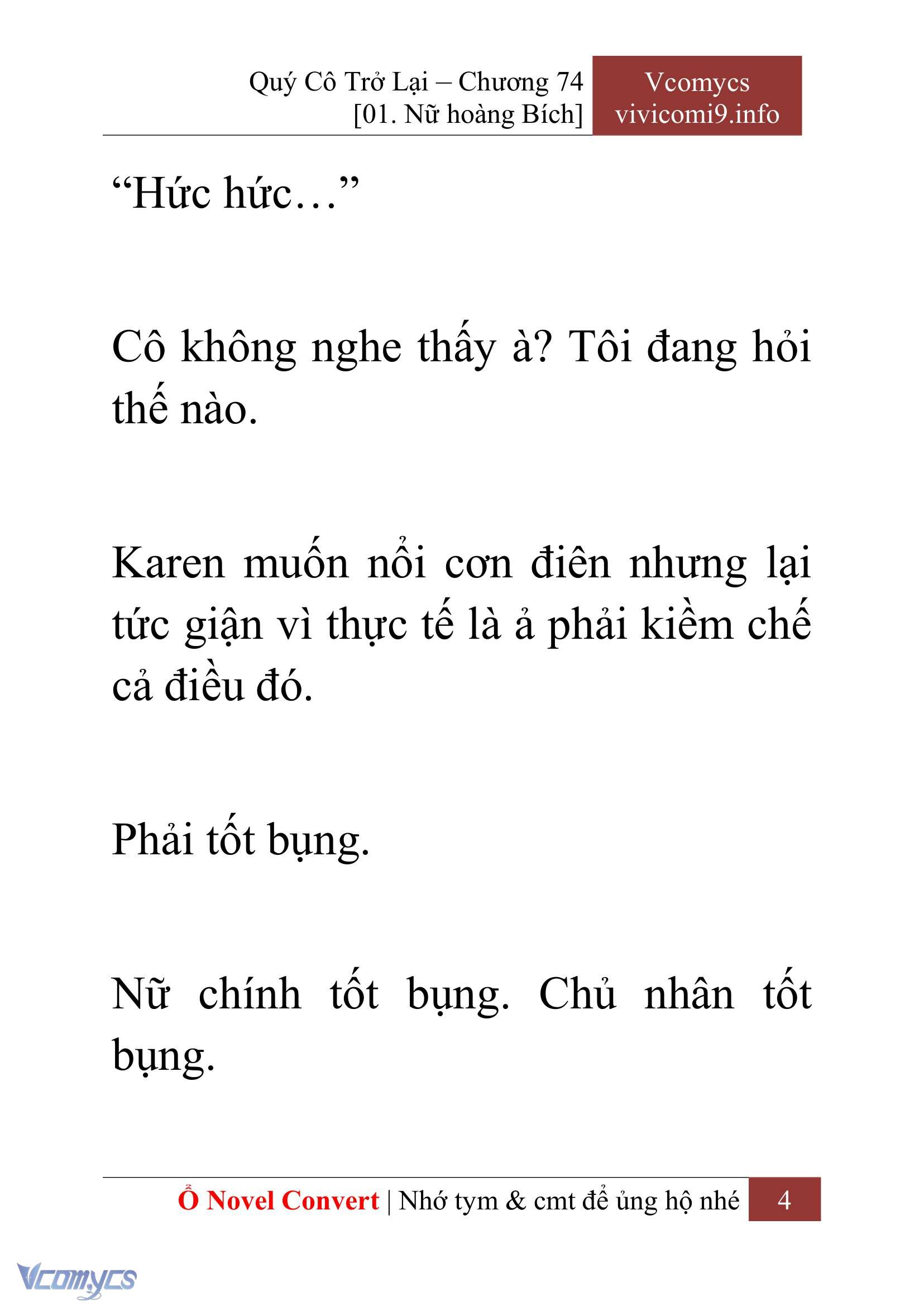 [Novel] Quý Cô Trở Lại Chapter 74 - Trang 7