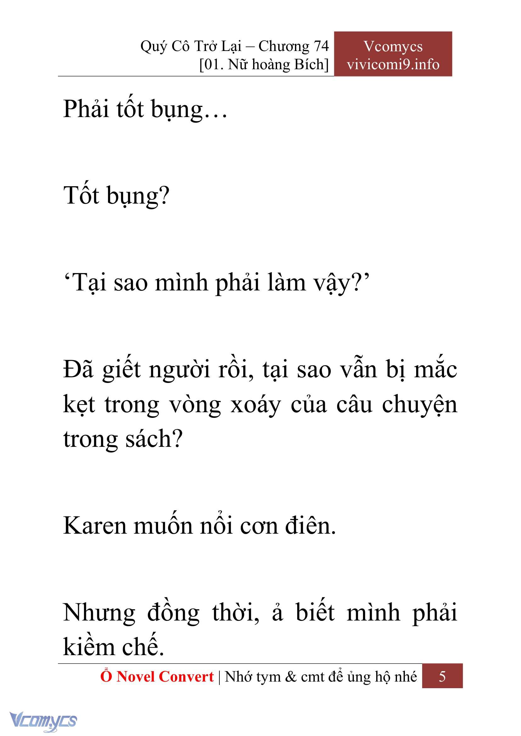 [Novel] Quý Cô Trở Lại Chapter 74 - Trang 8