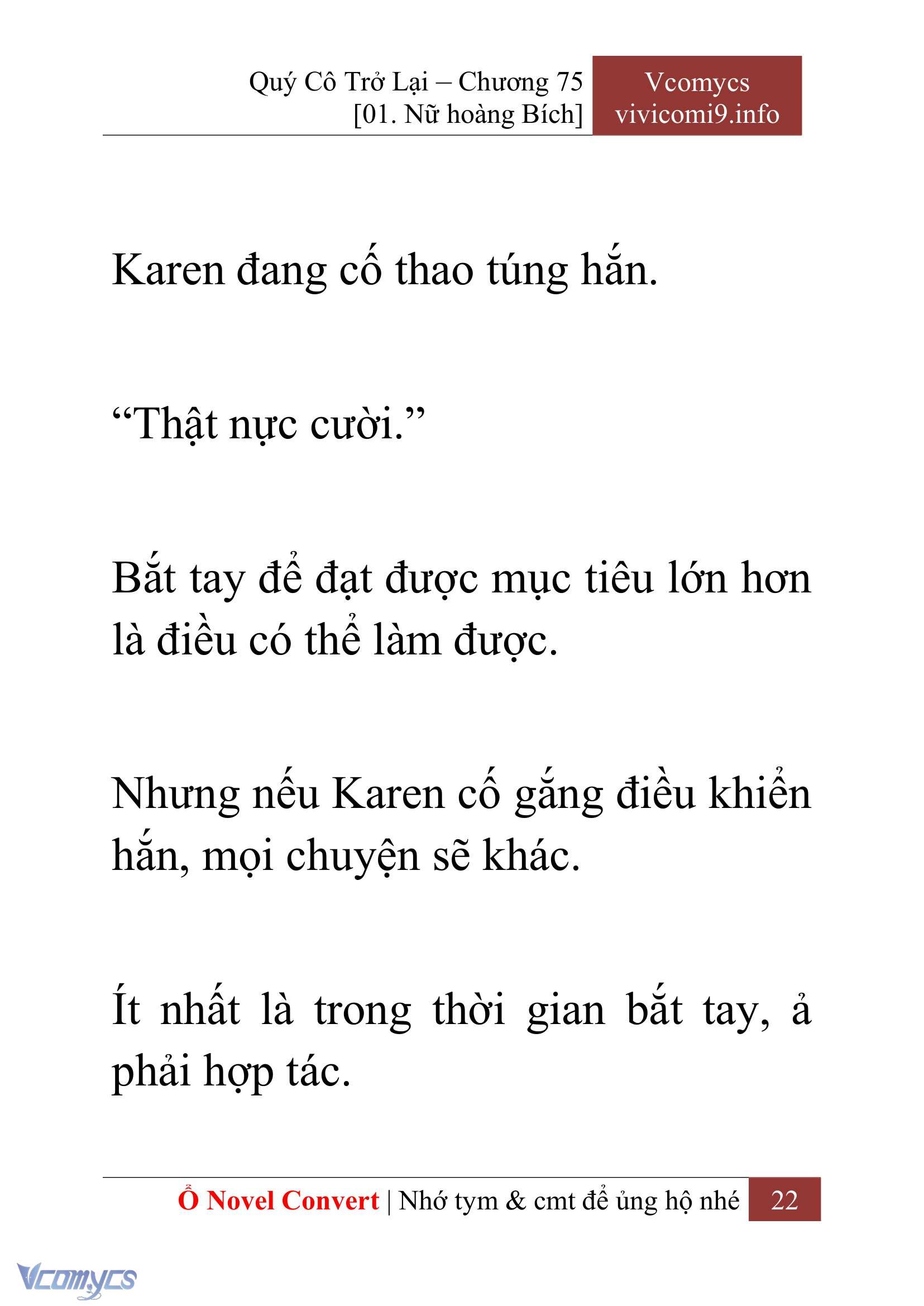 [Novel] Quý Cô Trở Lại Chapter 75 - Trang 25