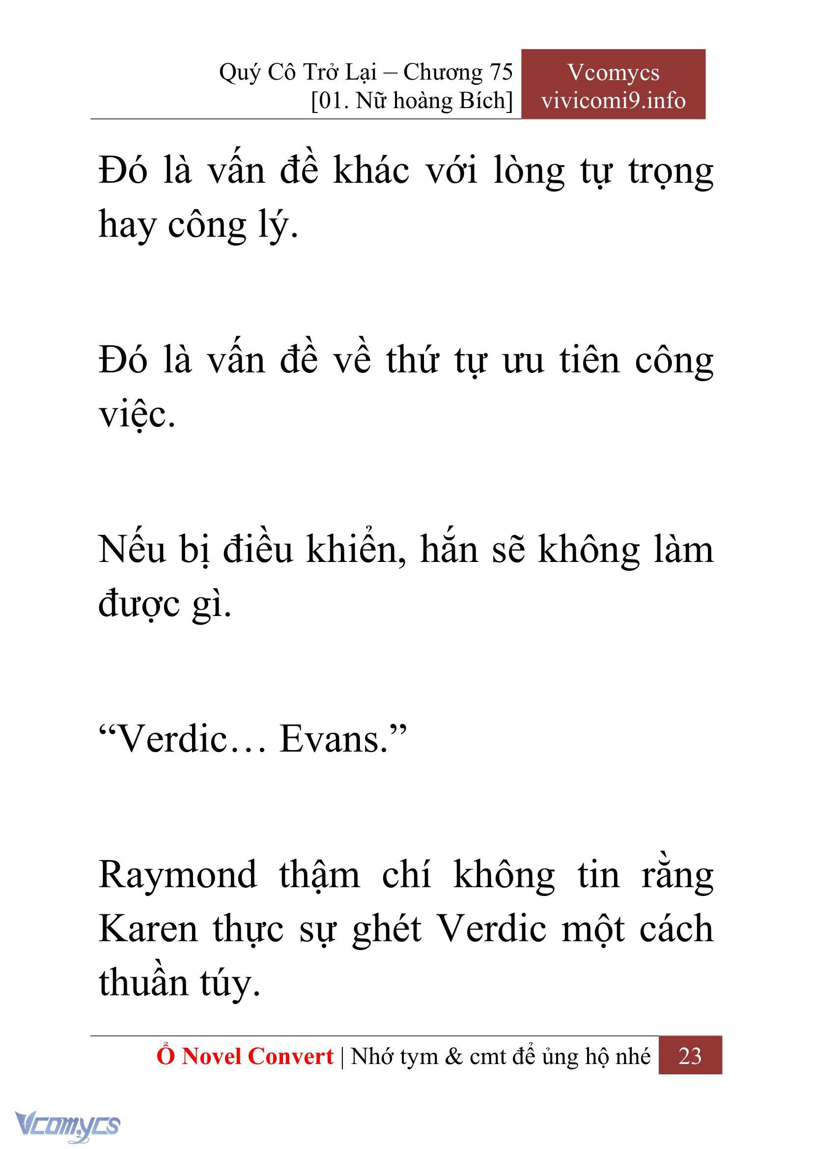 [Novel] Quý Cô Trở Lại Chapter 75 - Trang 26