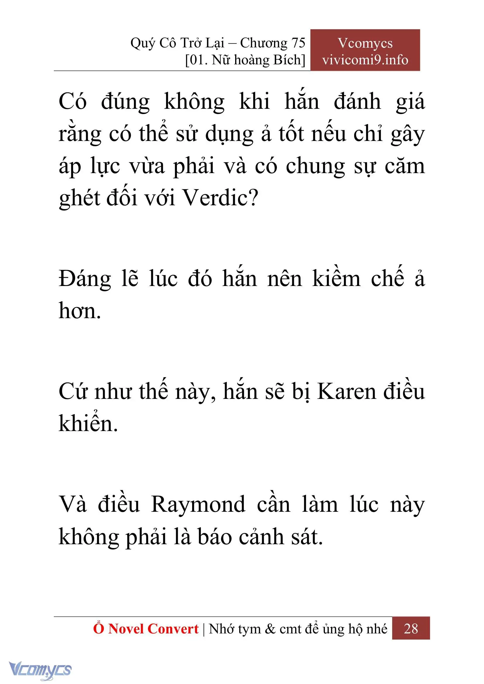[Novel] Quý Cô Trở Lại Chapter 75 - Trang 31