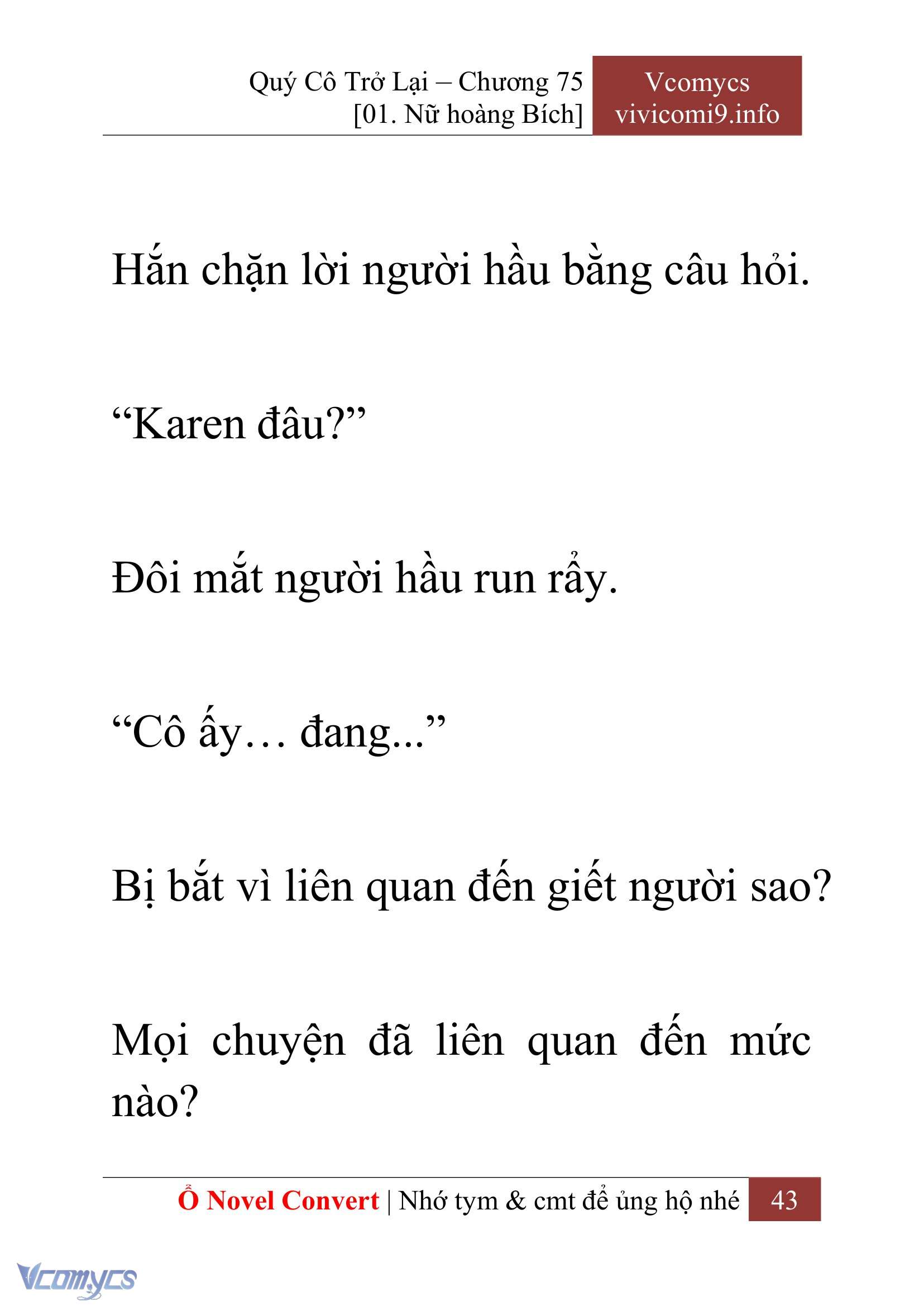 [Novel] Quý Cô Trở Lại Chapter 75 - Trang 46