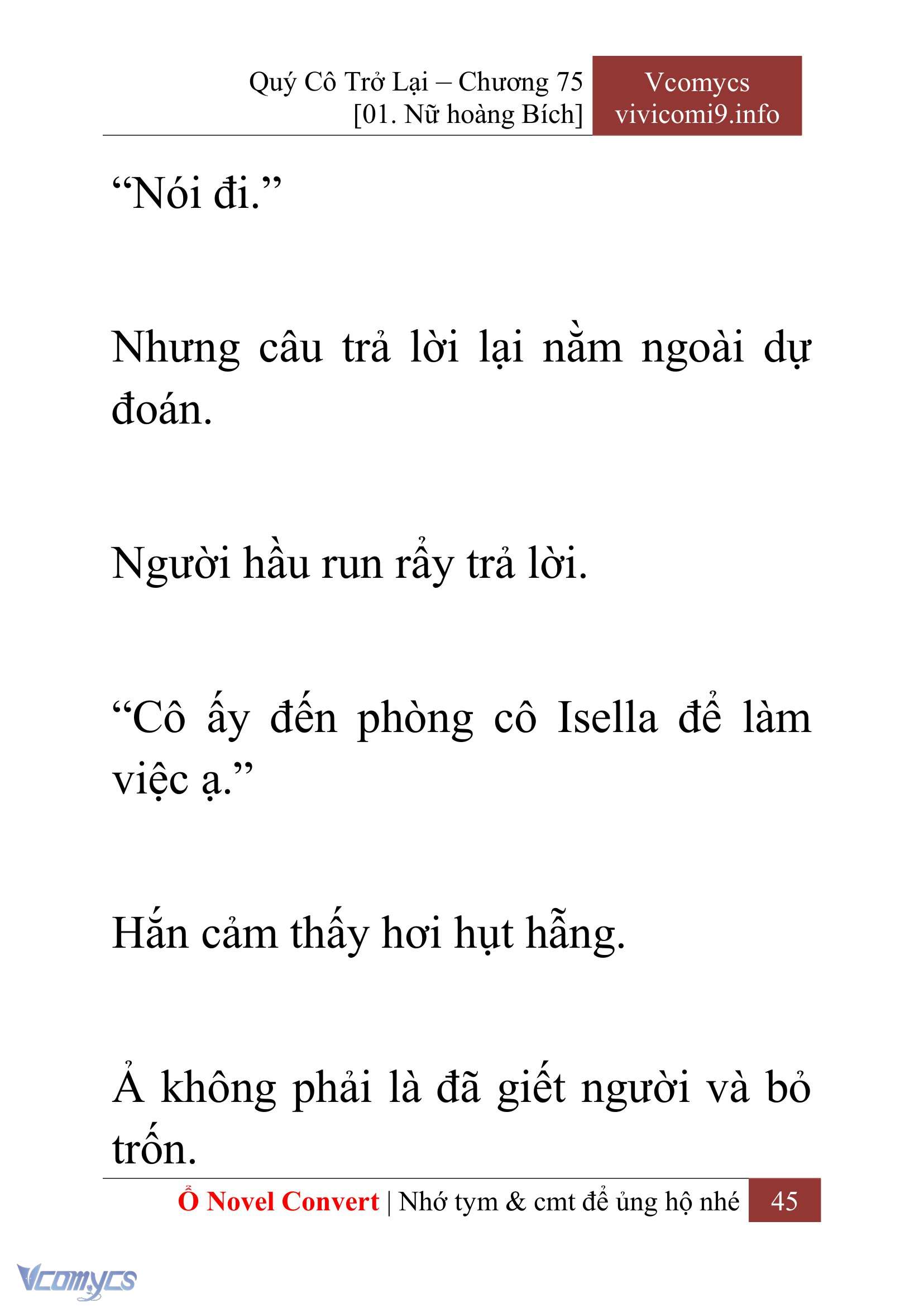 [Novel] Quý Cô Trở Lại Chapter 75 - Trang 48