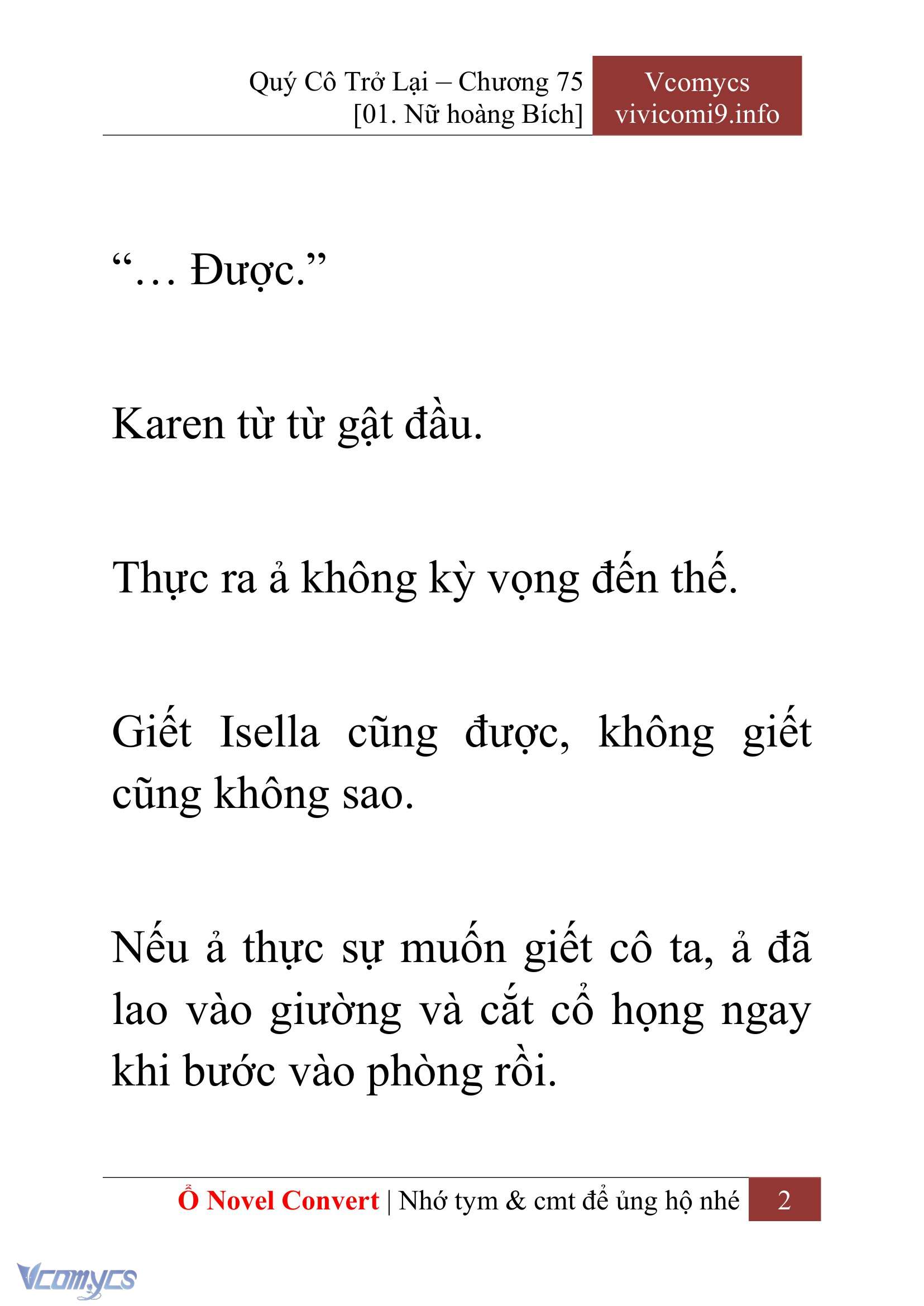 [Novel] Quý Cô Trở Lại Chapter 75 - Trang 5