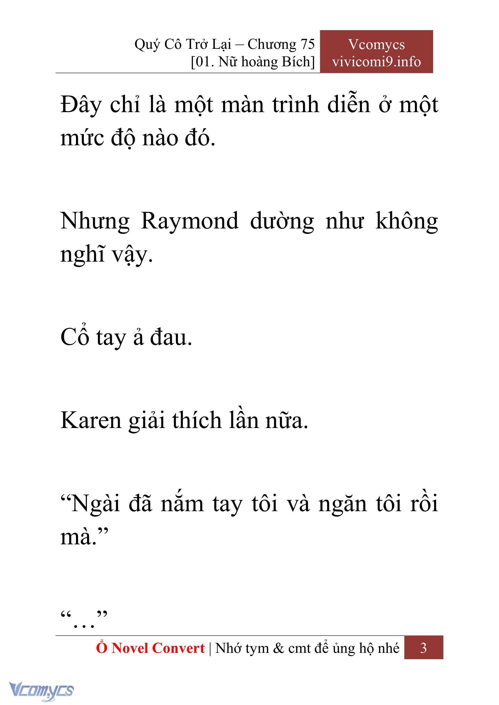 [Novel] Quý Cô Trở Lại Chapter 75 - Trang 6